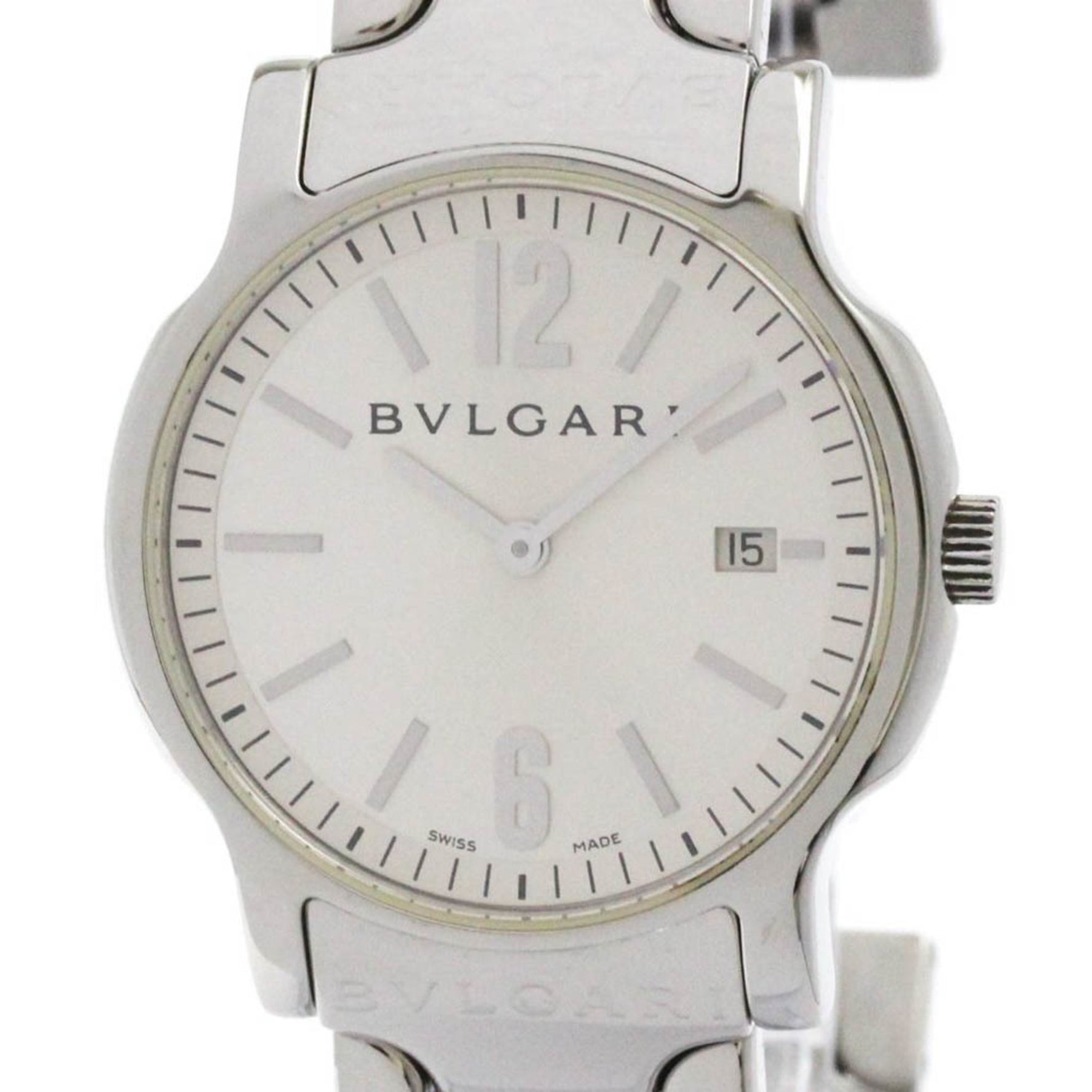 BVLGARI Solotempo Stainless Steel Quartz Watch Polished