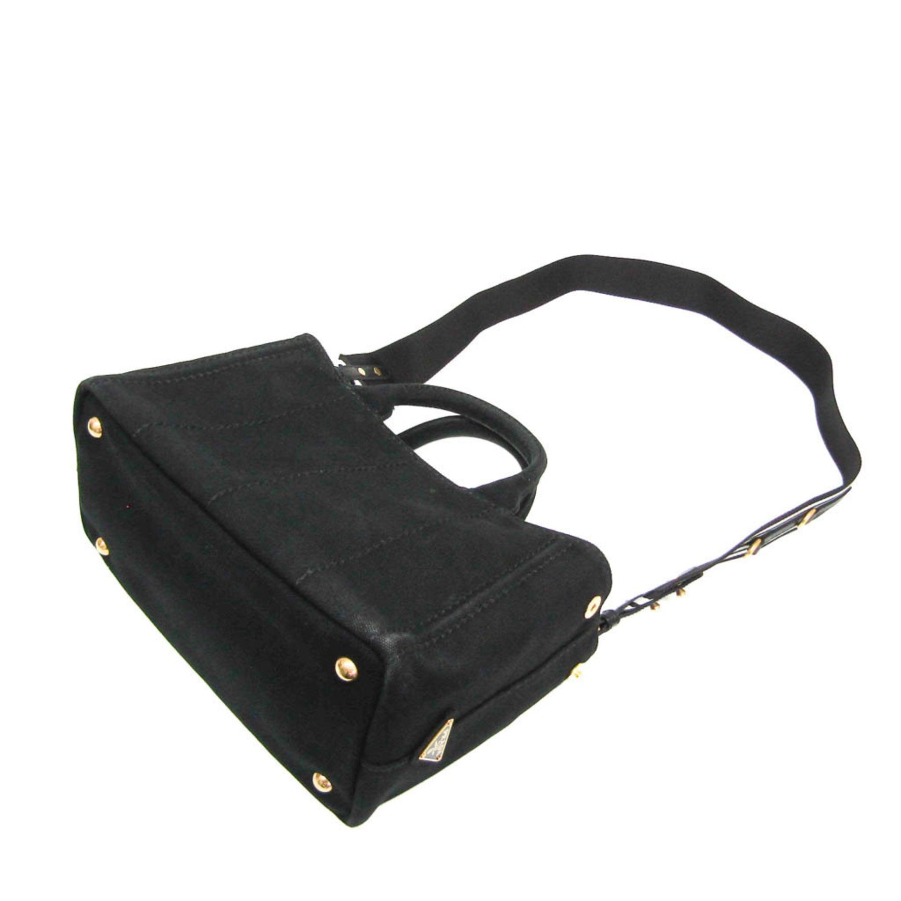 Prada Canapa Denim Handbag,Shoulder Bag Nero,Talco