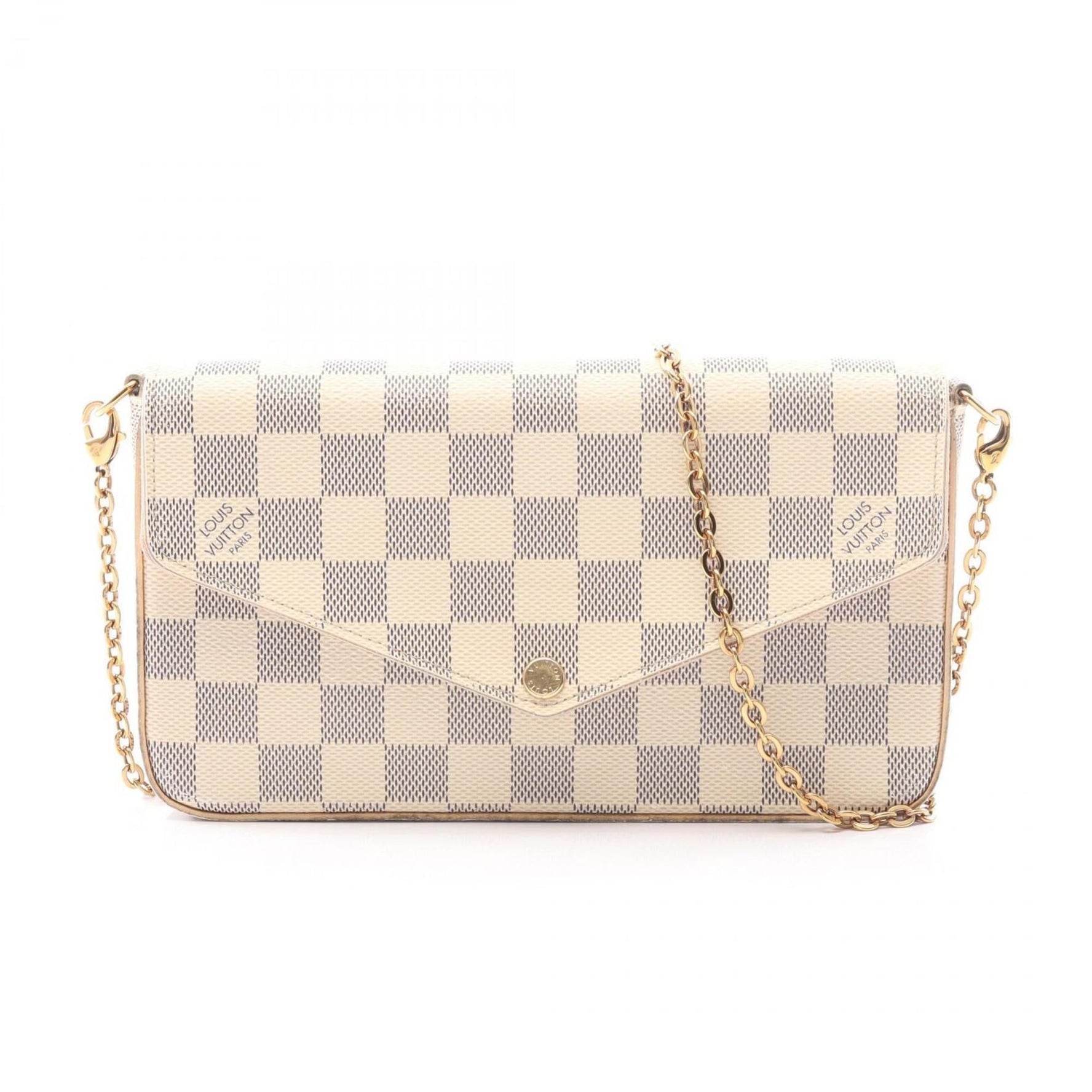 Louis Vuitton Felicie Damier Azur Pochette Shoulder Bag, Coated Canvas