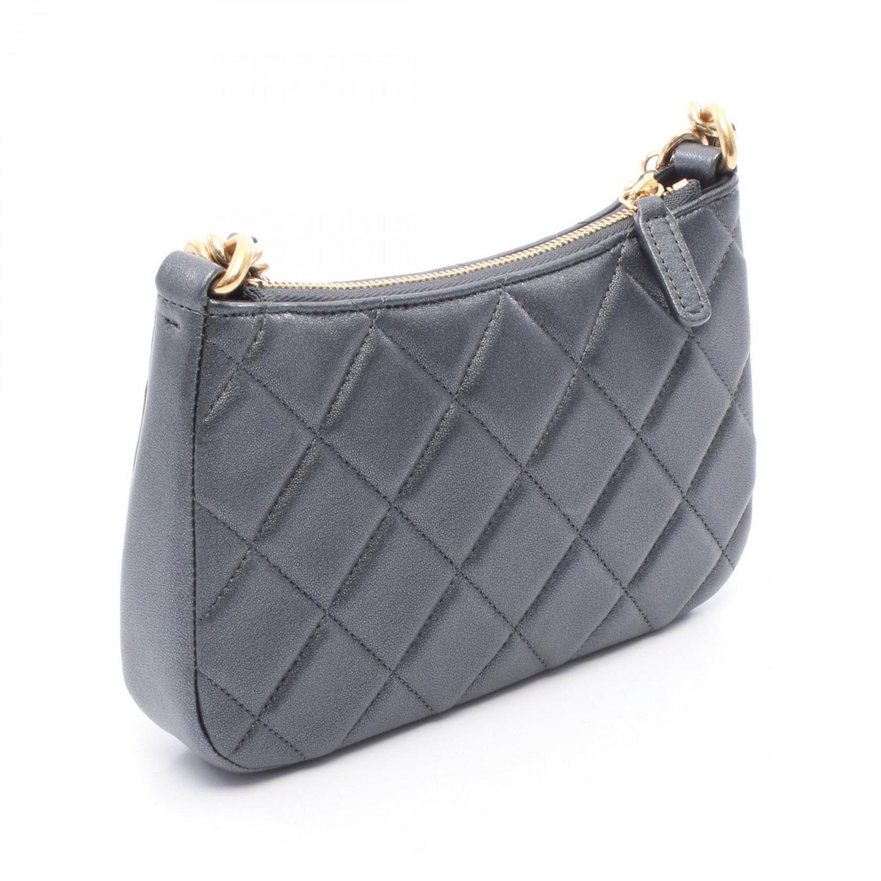 CHANEL Matelasse Coco Mark Shoulder Bag, Lambskin Leather