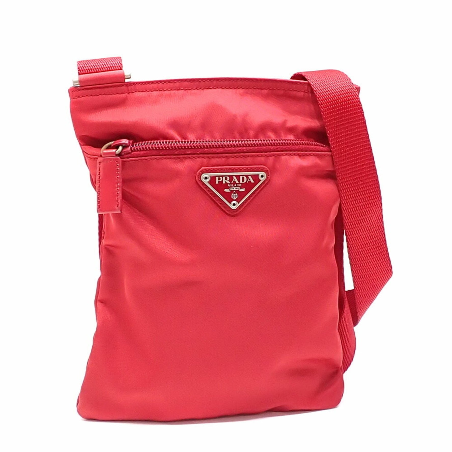 Prada Rosso Nylon Shoulder Bag