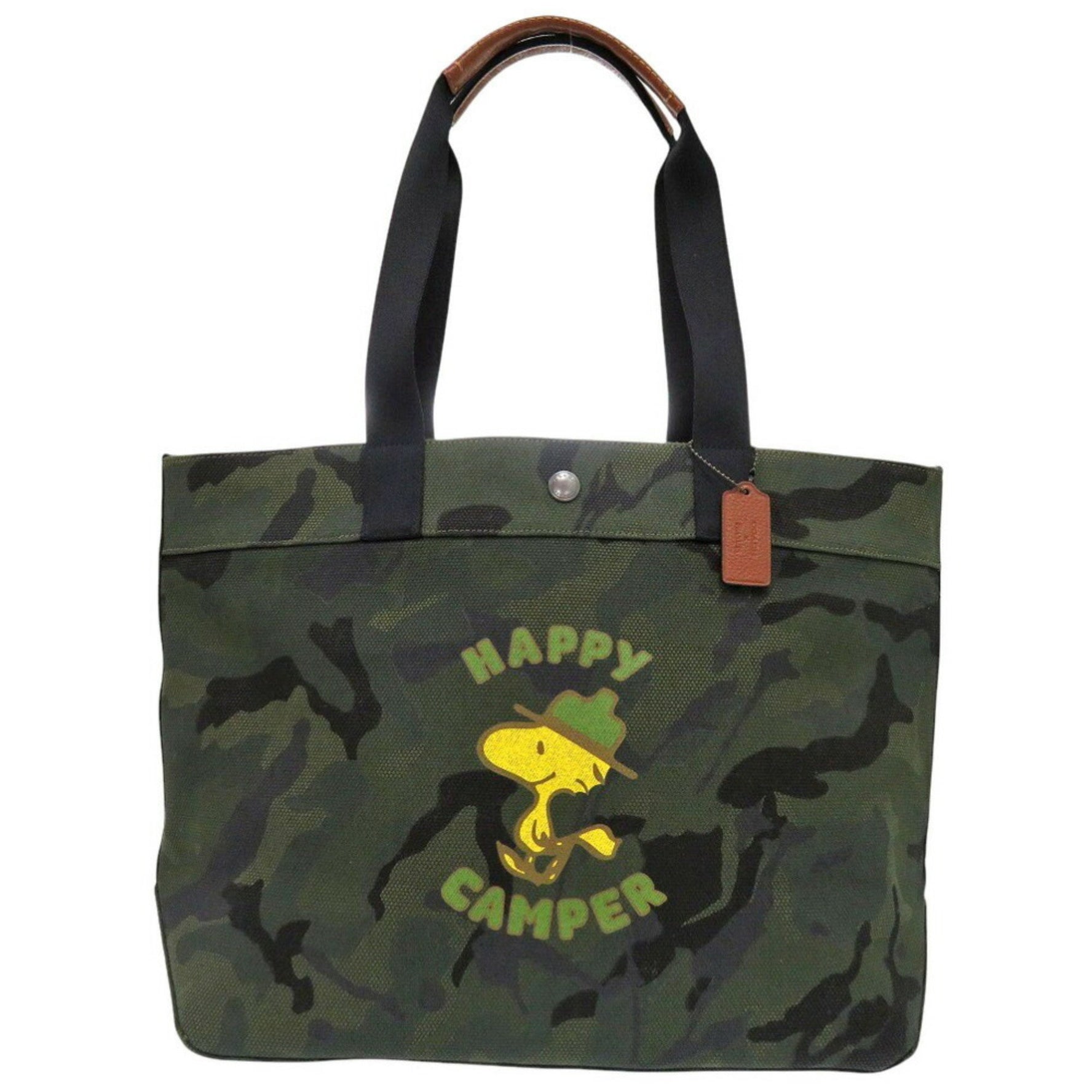 Coach PEANUTS collaboration Woodstock canvas camouflage tote bag