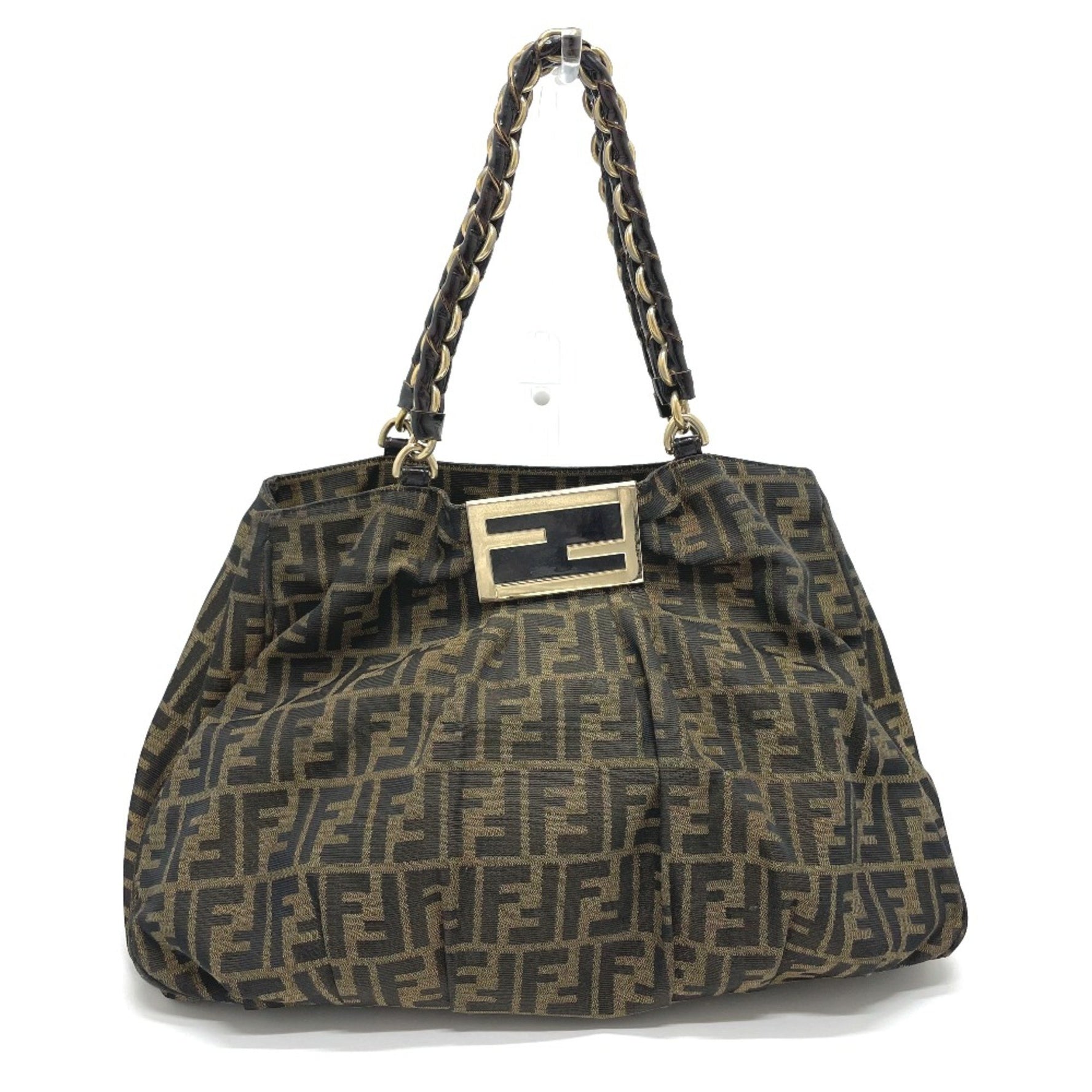 Fendi Zucca Bag Chain bag Tote Bag x Black
