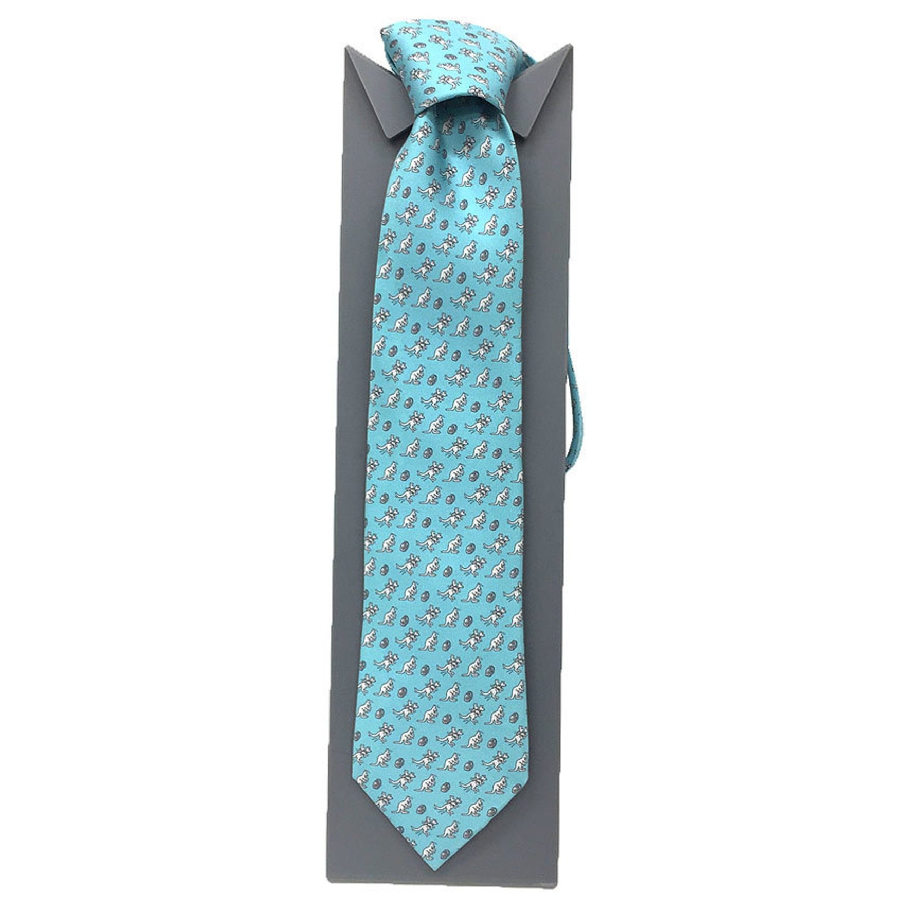 Hermes Tie Kangaroo 100% Silk