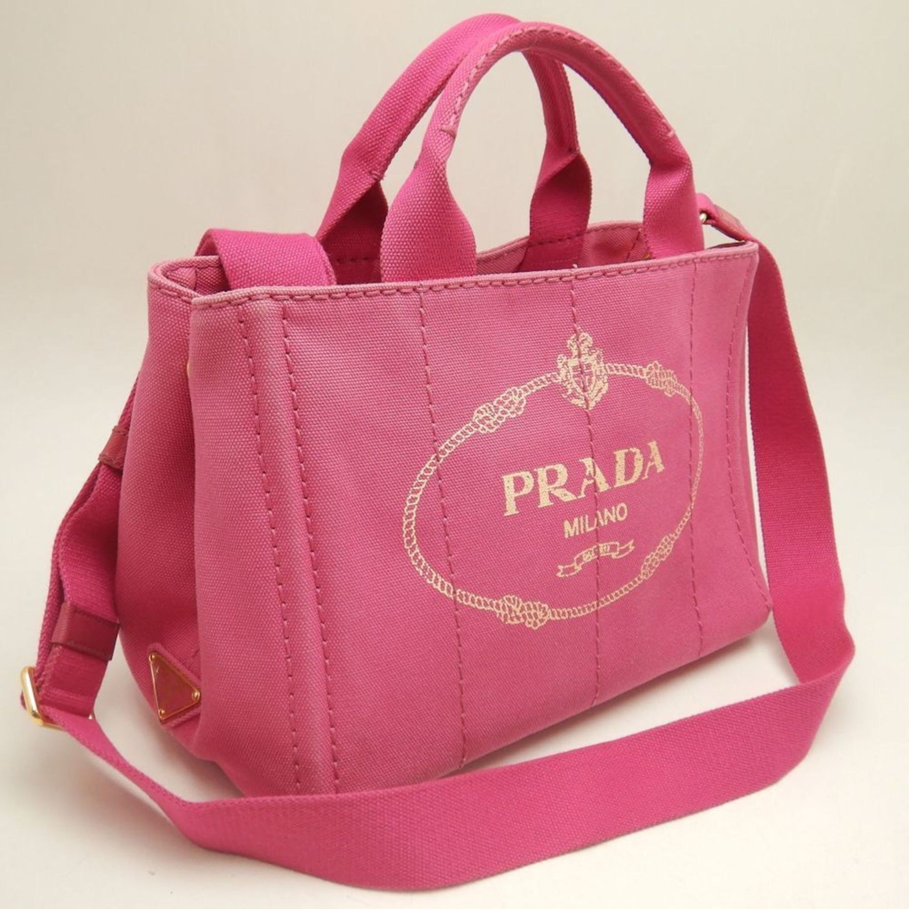 PRADA Canapa Tote Bag in Canvas