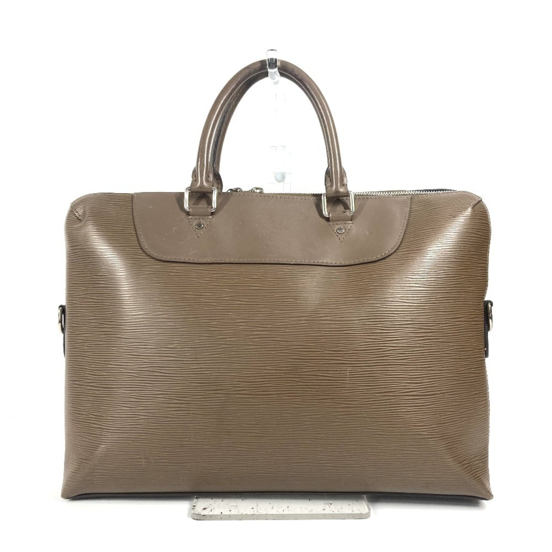 Louis Vuitton Epi Porte Document Jour PDJ Bag Handbag Tote Briefcase Business Leather Men's Taupe Brown