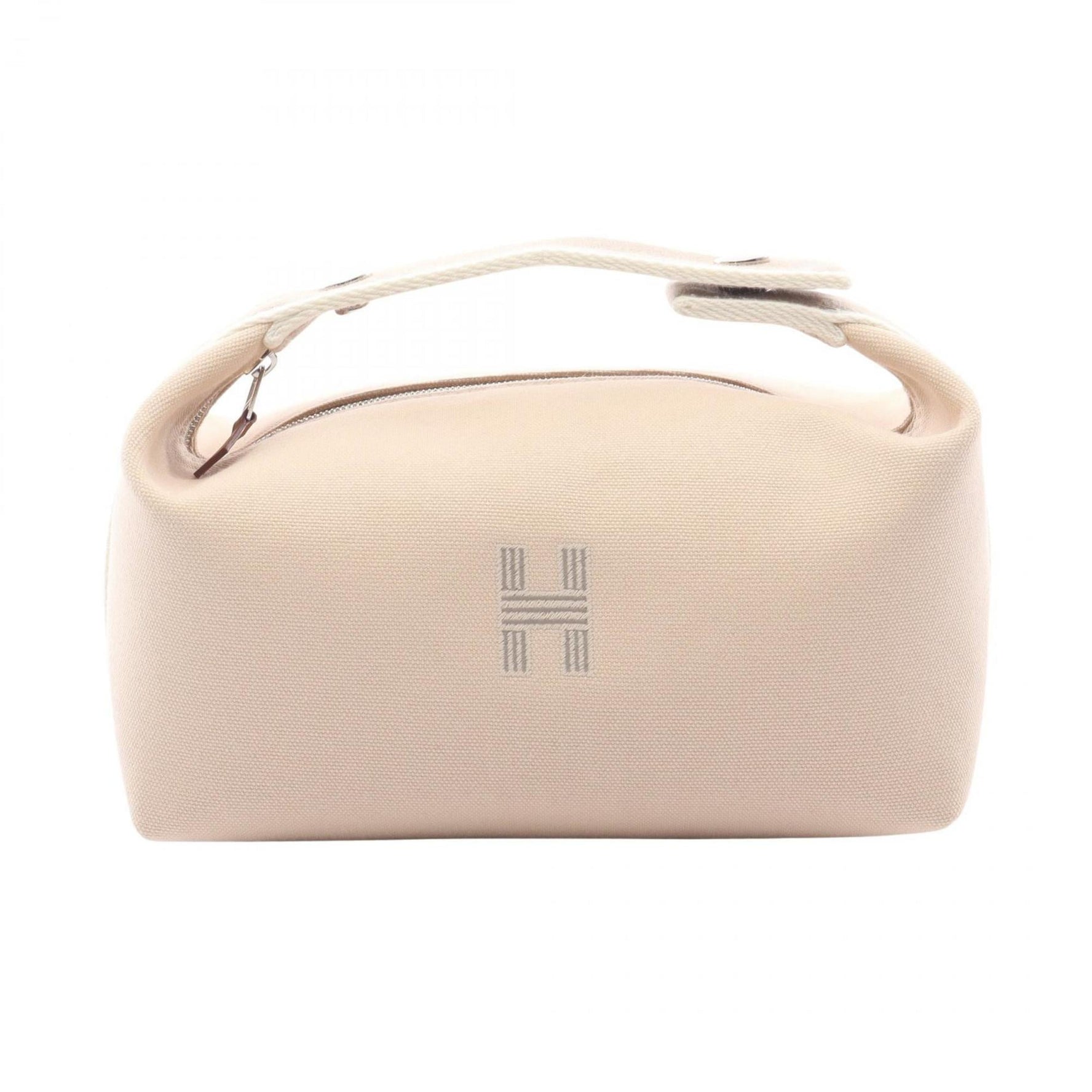 Hermes Hermès Brides A Black PM Natural Canvas Handbag