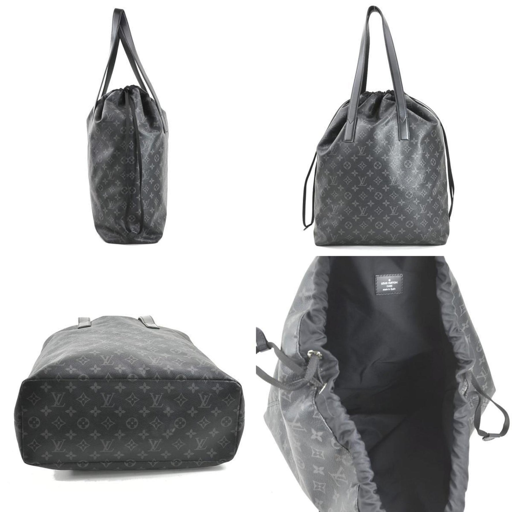 Louis Vuitton Handbag Monogram Eclipse Cabas Light Black