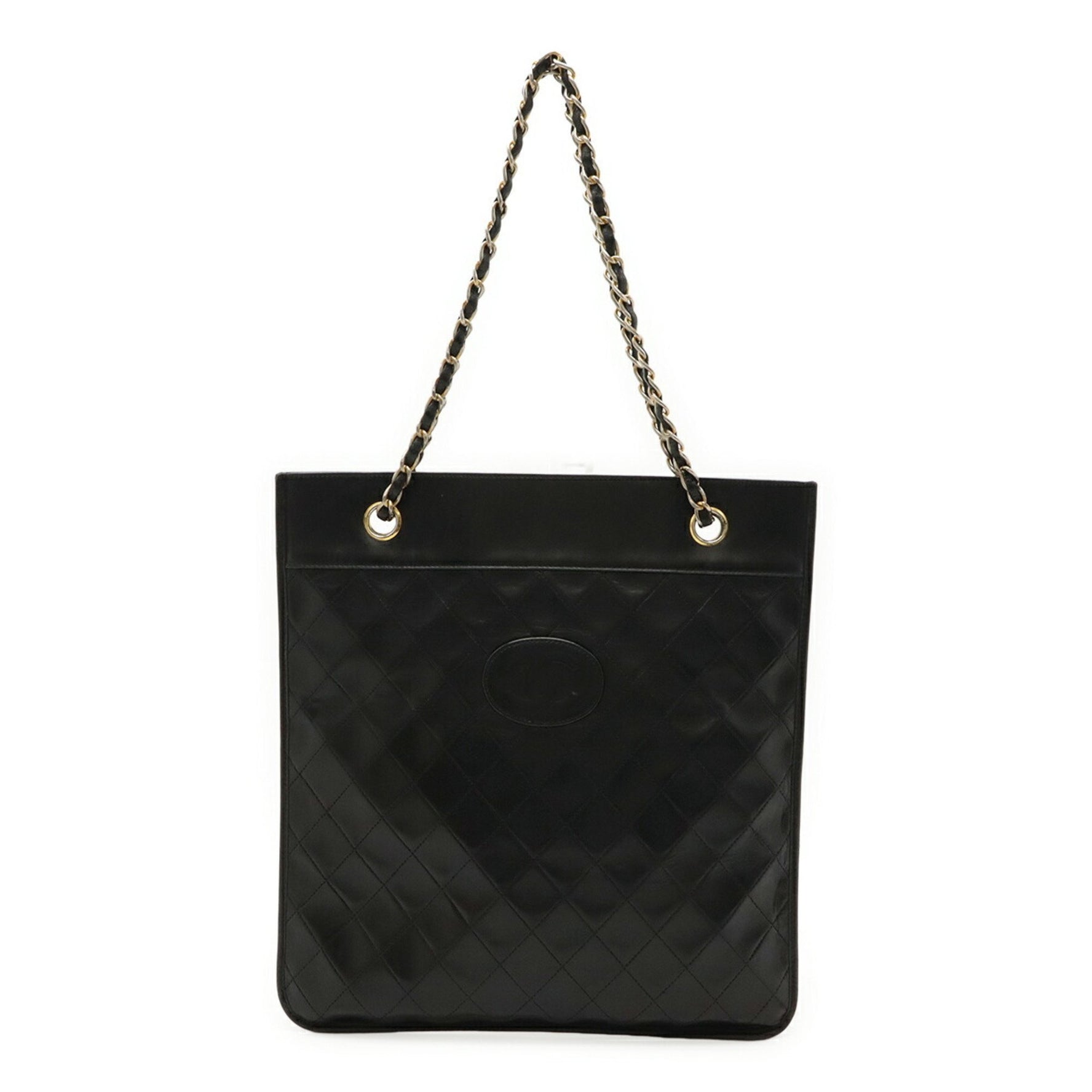 CHANEL Matelasse Coco Mark Chain Shoulder Bag Tote Leather