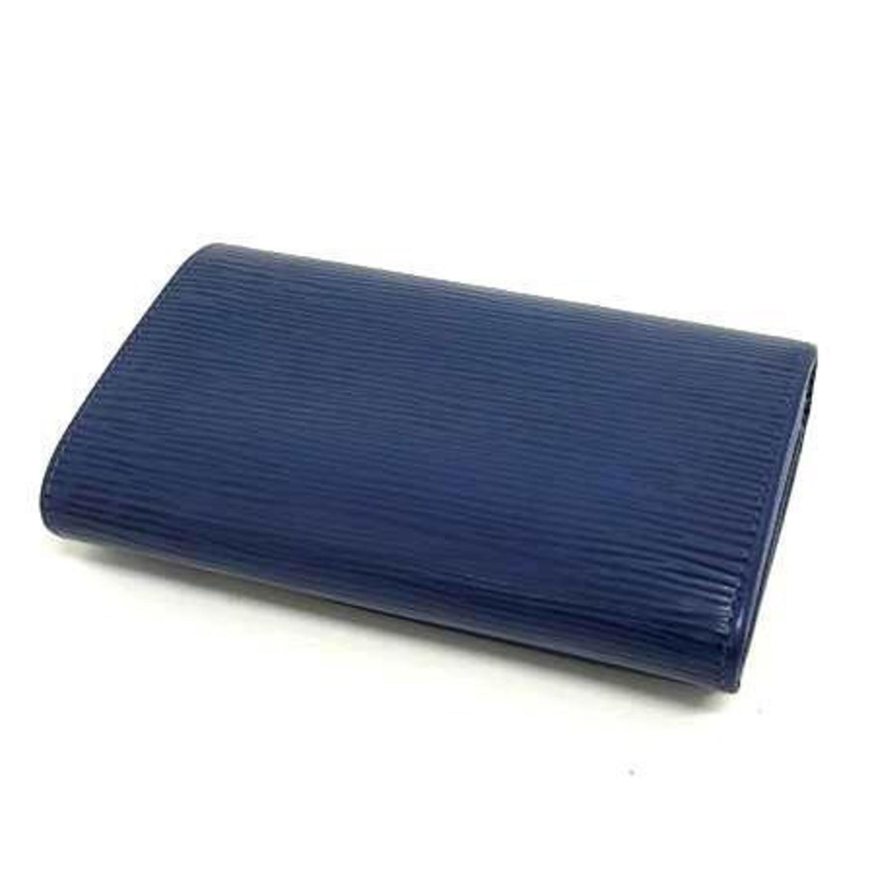 Louis Vuitton Bi-fold Wallet Epi Portefeuille Tresor Mokey Leather Men's L-Shape