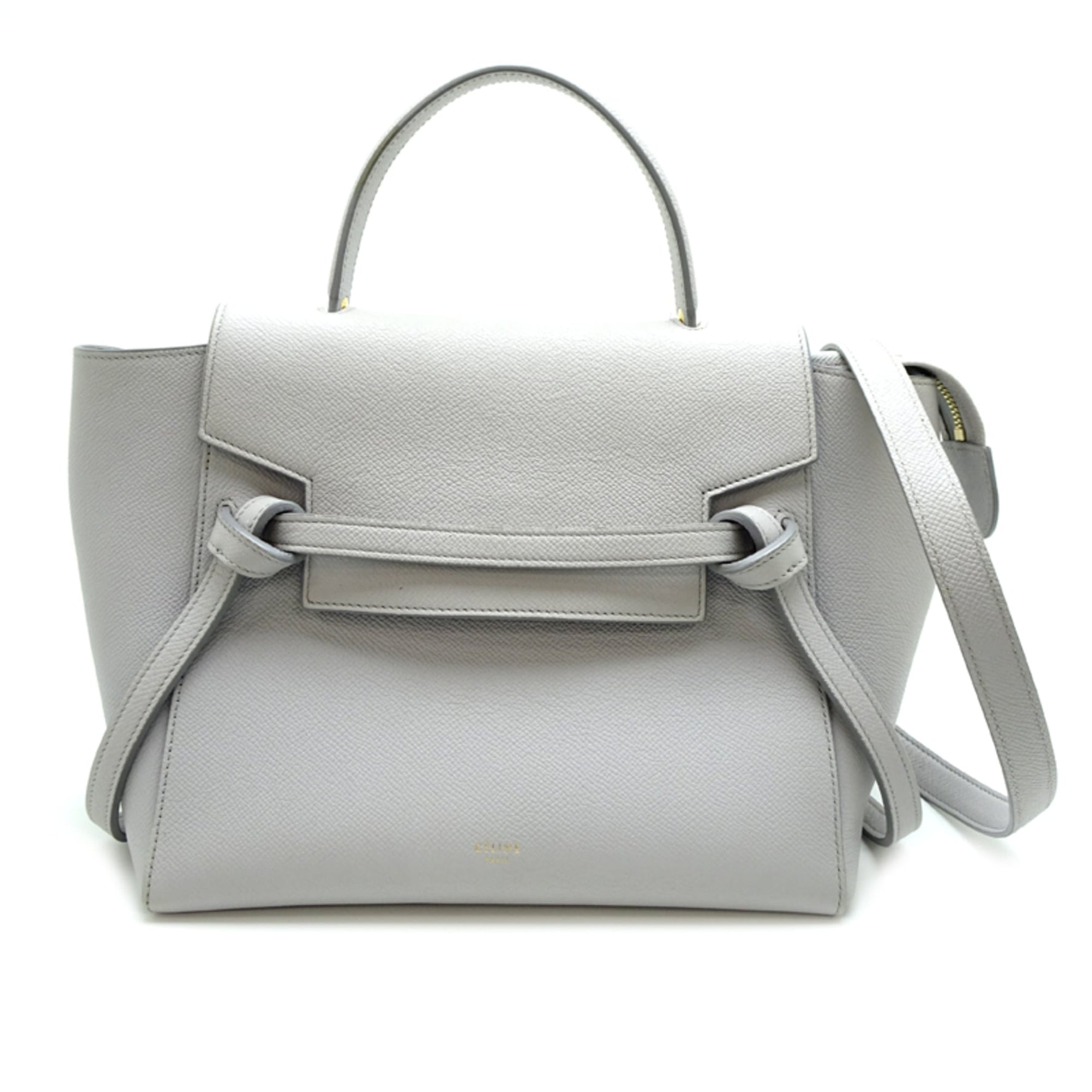 Celine Micro Belt Bag, Handbag, Grey Leather