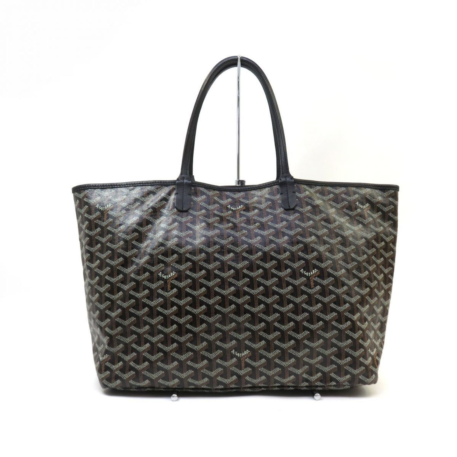 GOYARD Sarui PM Tote Bag in Herringbone Pattern, PVC-Coated Canvas