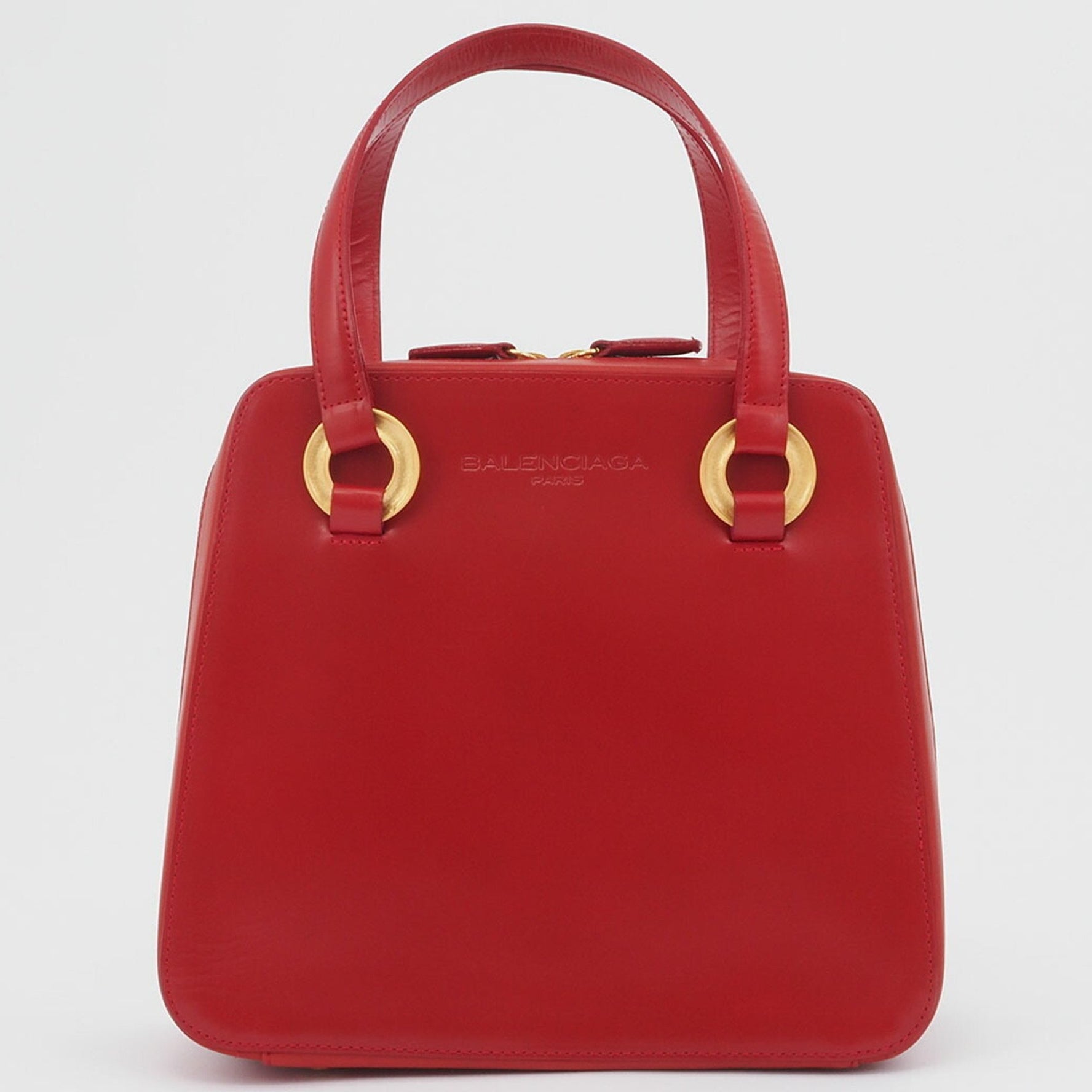 Balenciaga Hand Bag Red Leather