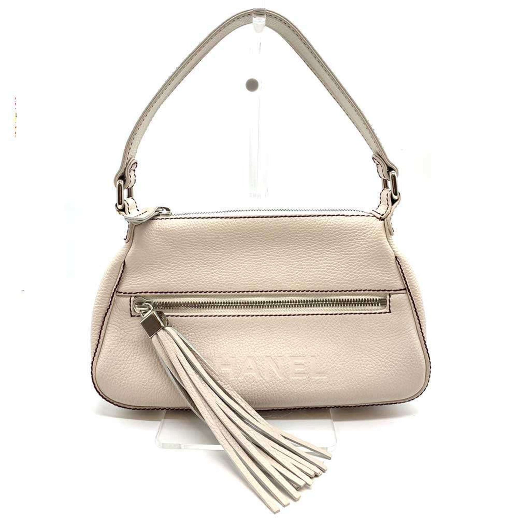 Chanel Shoulder Bag Horizontal Tassel Leather