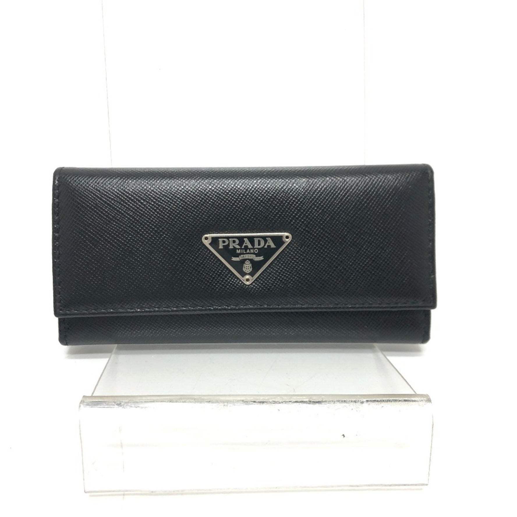 PRADA Tri-fold 6 rows Key Case SilverHardware