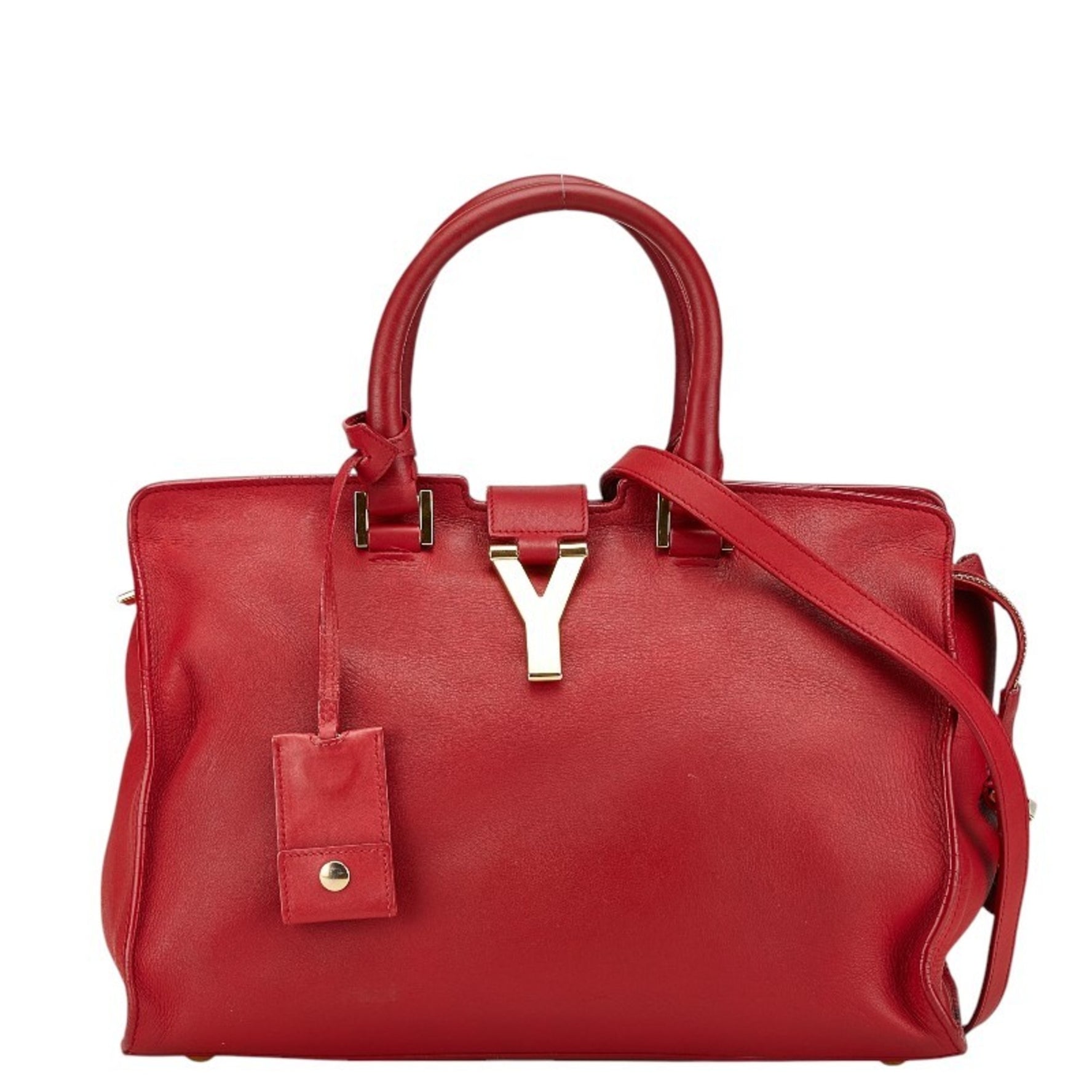 Saint Laurent Petit Cabas Y-line handbag shoulder bag red leather
