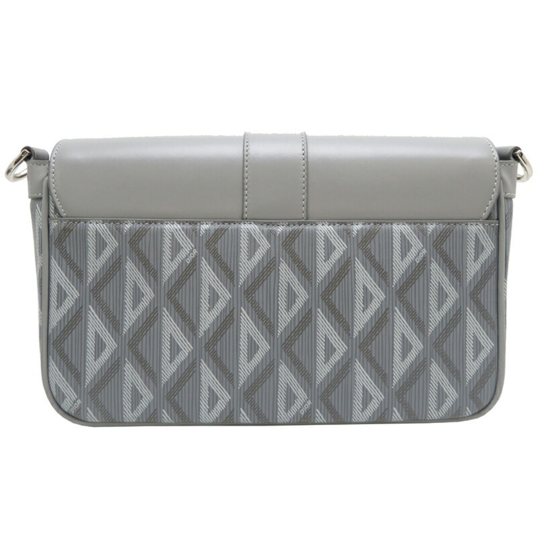 Christian Dior Hit the Road Shoulder Bag Leather Grey