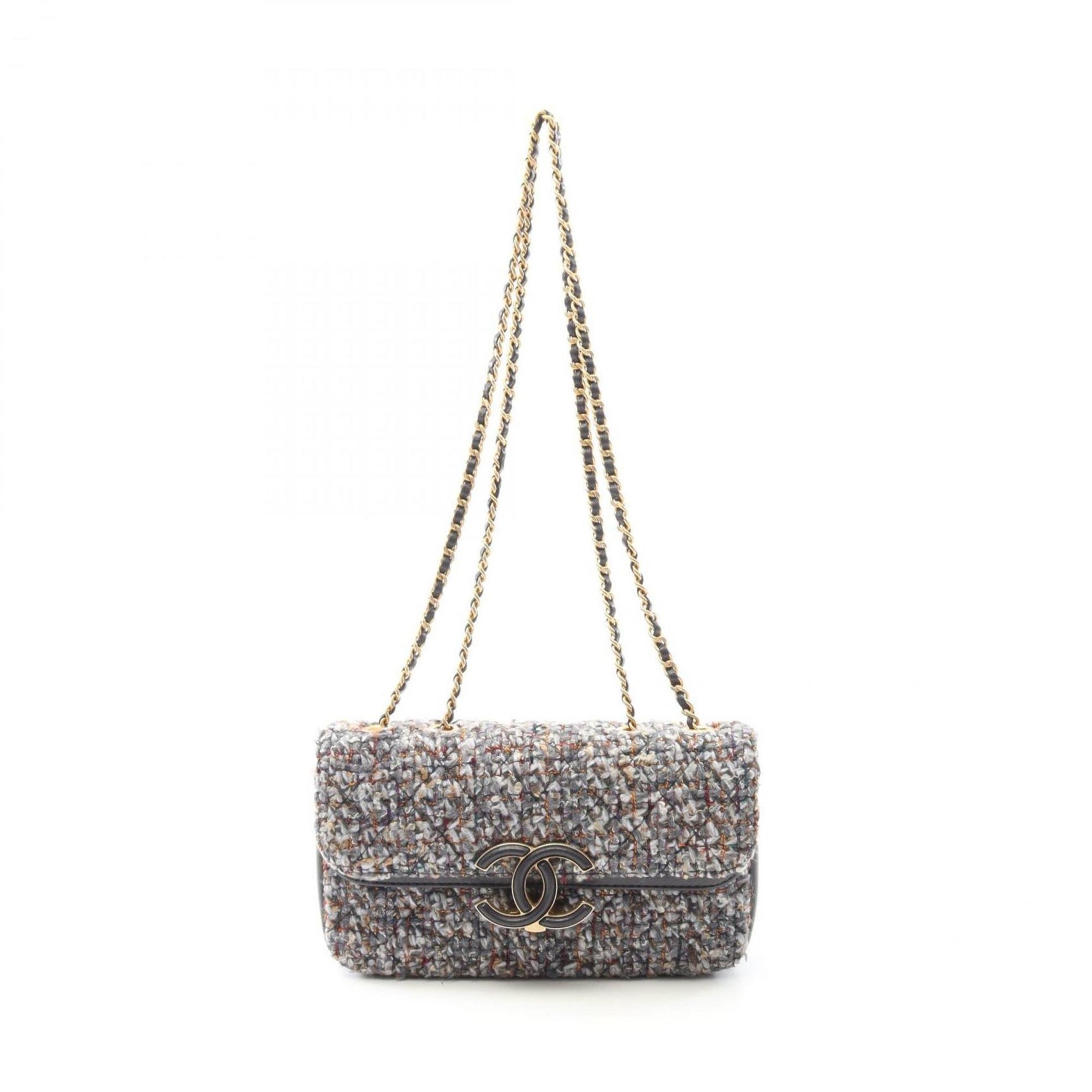 Chanel Coco Mark Shoulder Bag, Fabric Leather