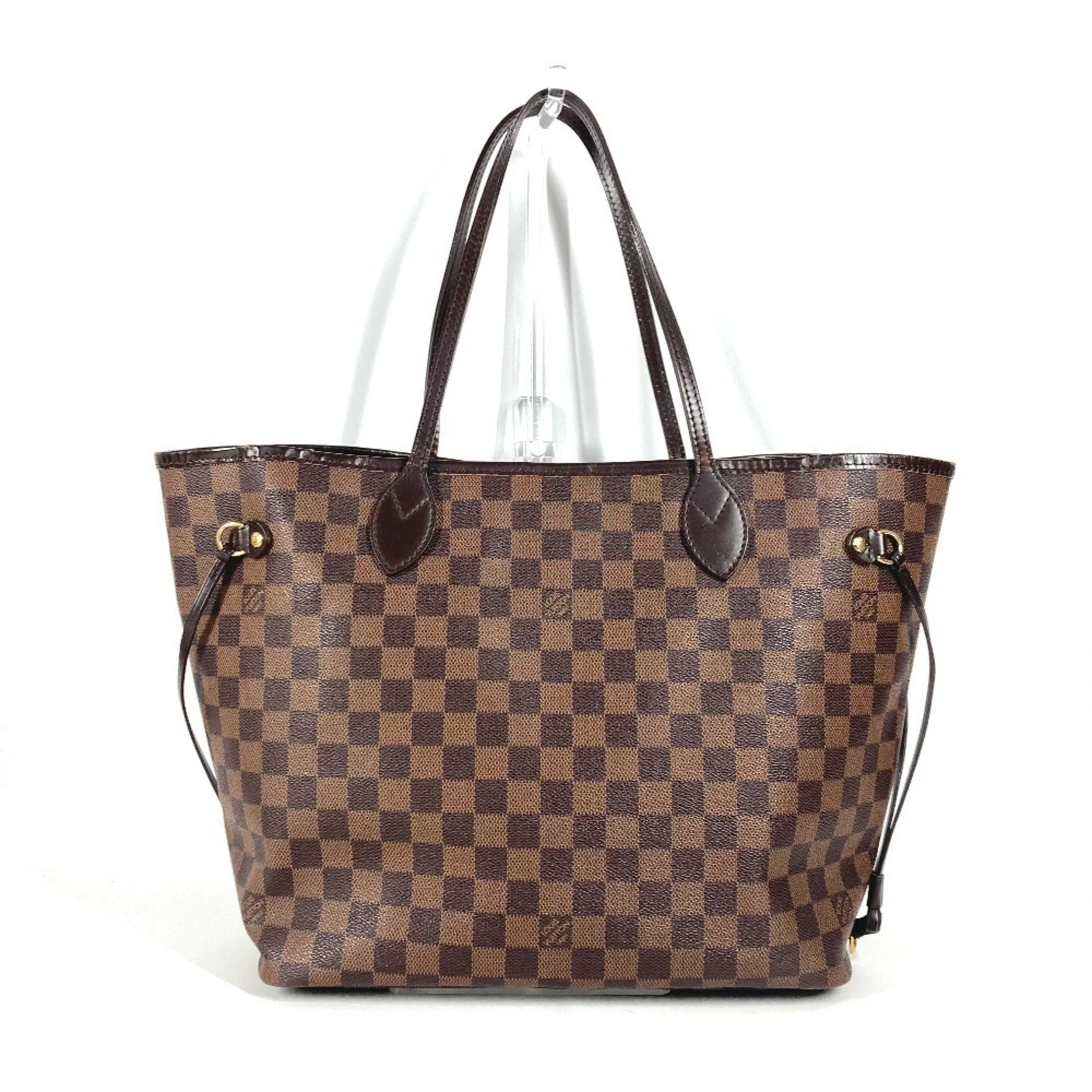 Louis Vuitton Damier Neverfull MM Tote Bag Shoulder Canvas Men's Ebene Brown