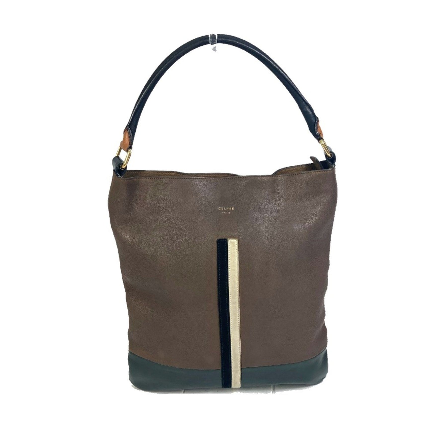 CELINE bicolor stripes Bag Tote Bag shawl Shoulder Bag