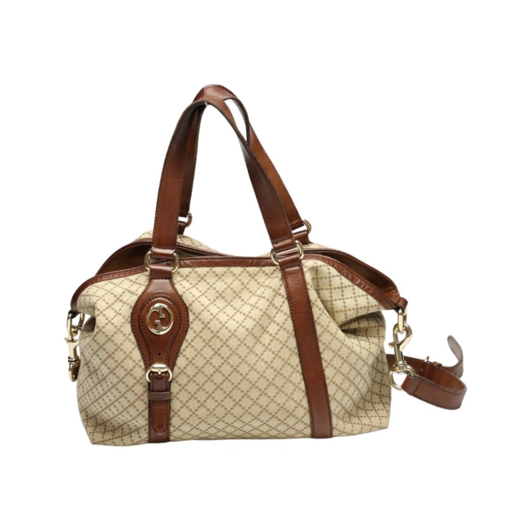 GUCCI Tote Bag Shoulder Diamante Canvas