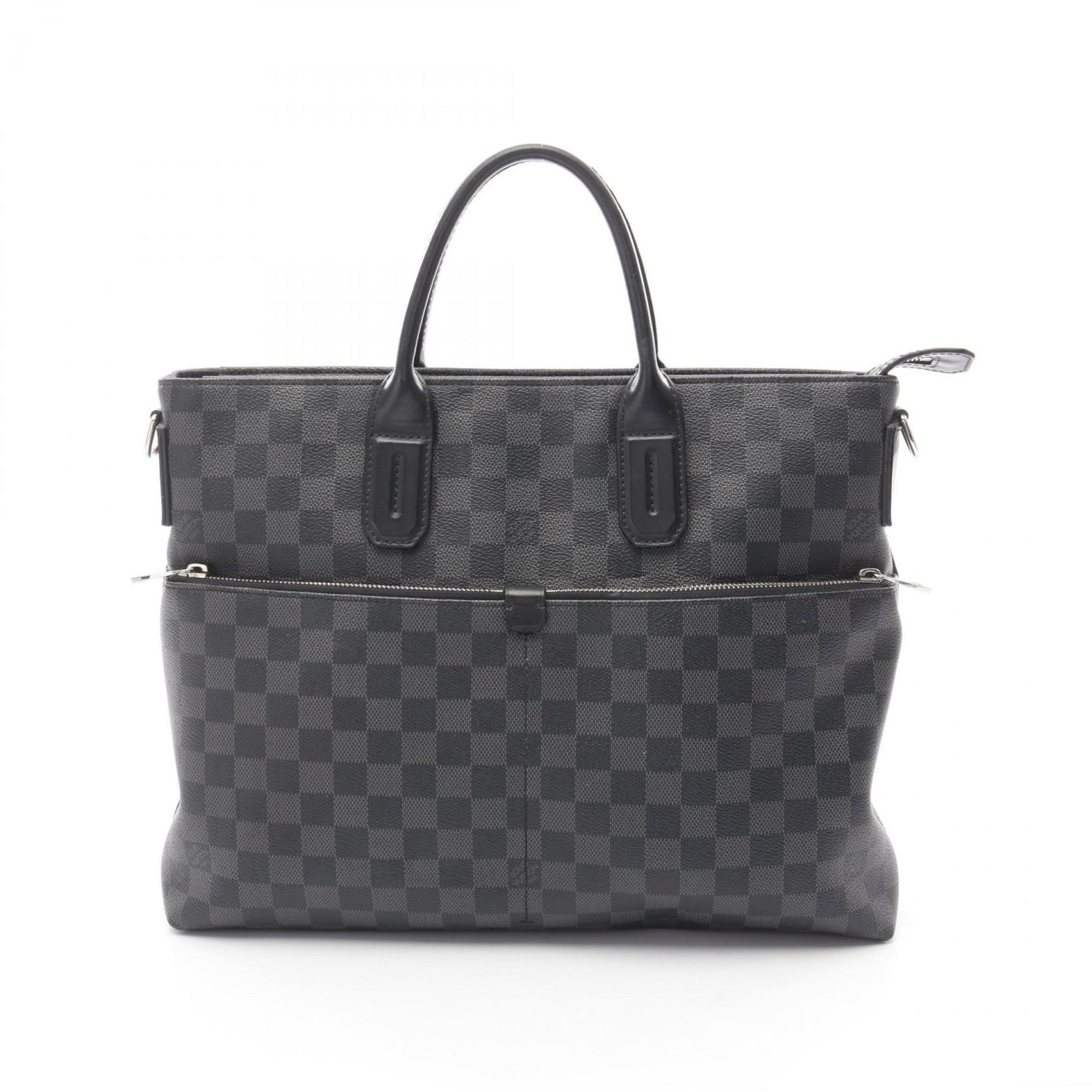 Louis Vuitton Briefcase, Coated Canvas and Leather with Damier Graphite Finish, Black