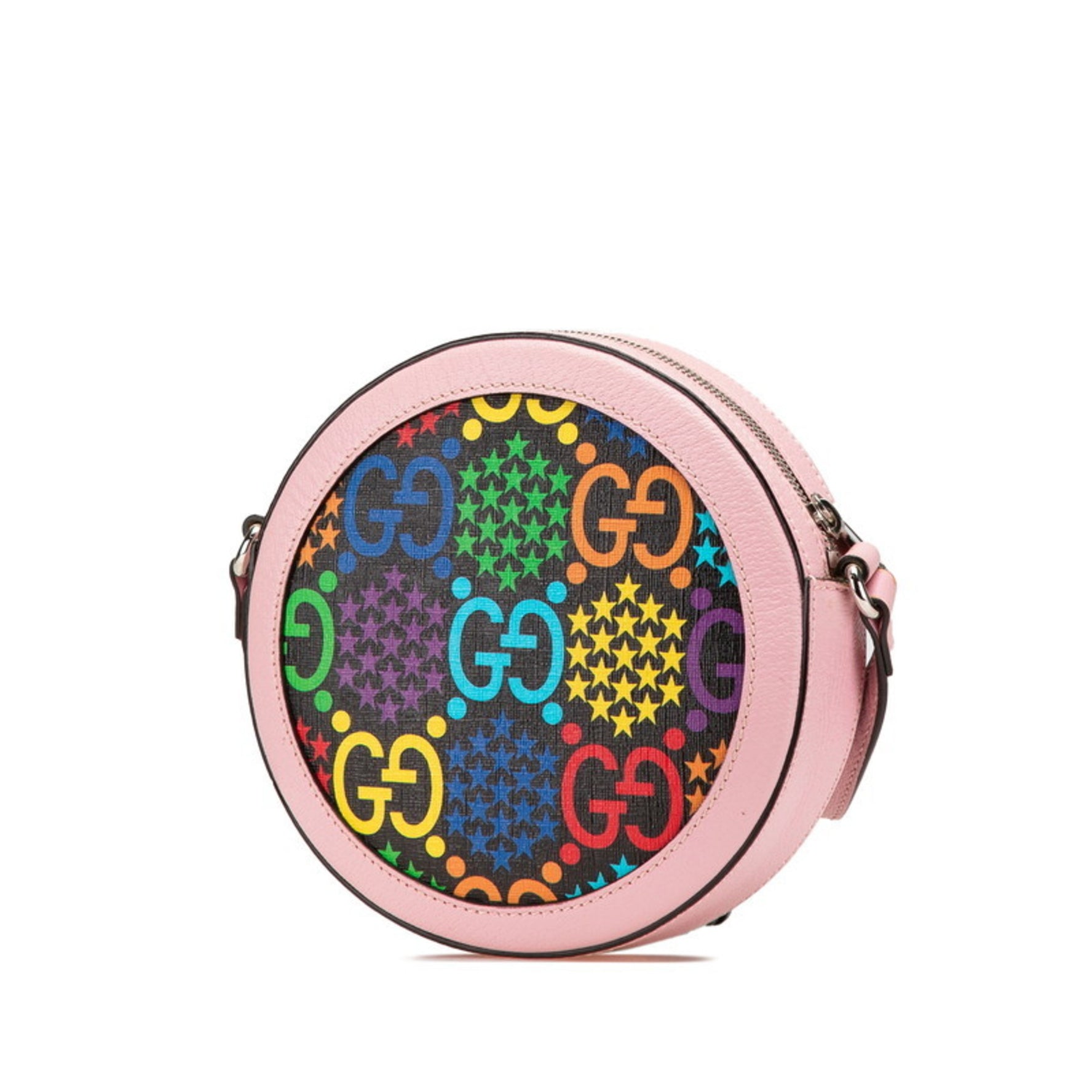 Gucci GG Psychedelic Shoulder Bag Pink Multicolor PVC Leather