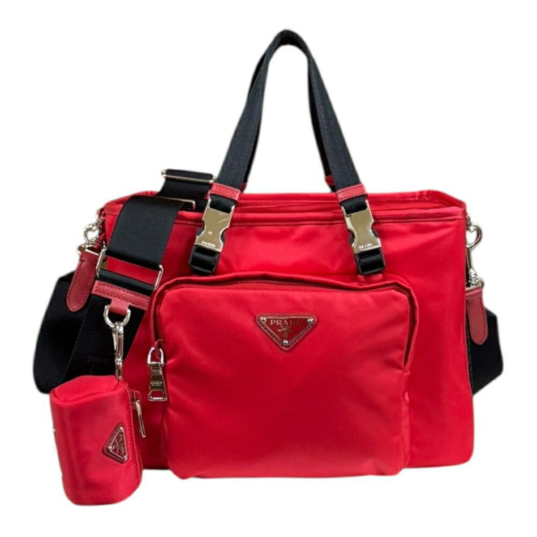 Prada Re-Nylon Pet Bag Shoulder 2VC030 Red Women's PRADA 2-Way
