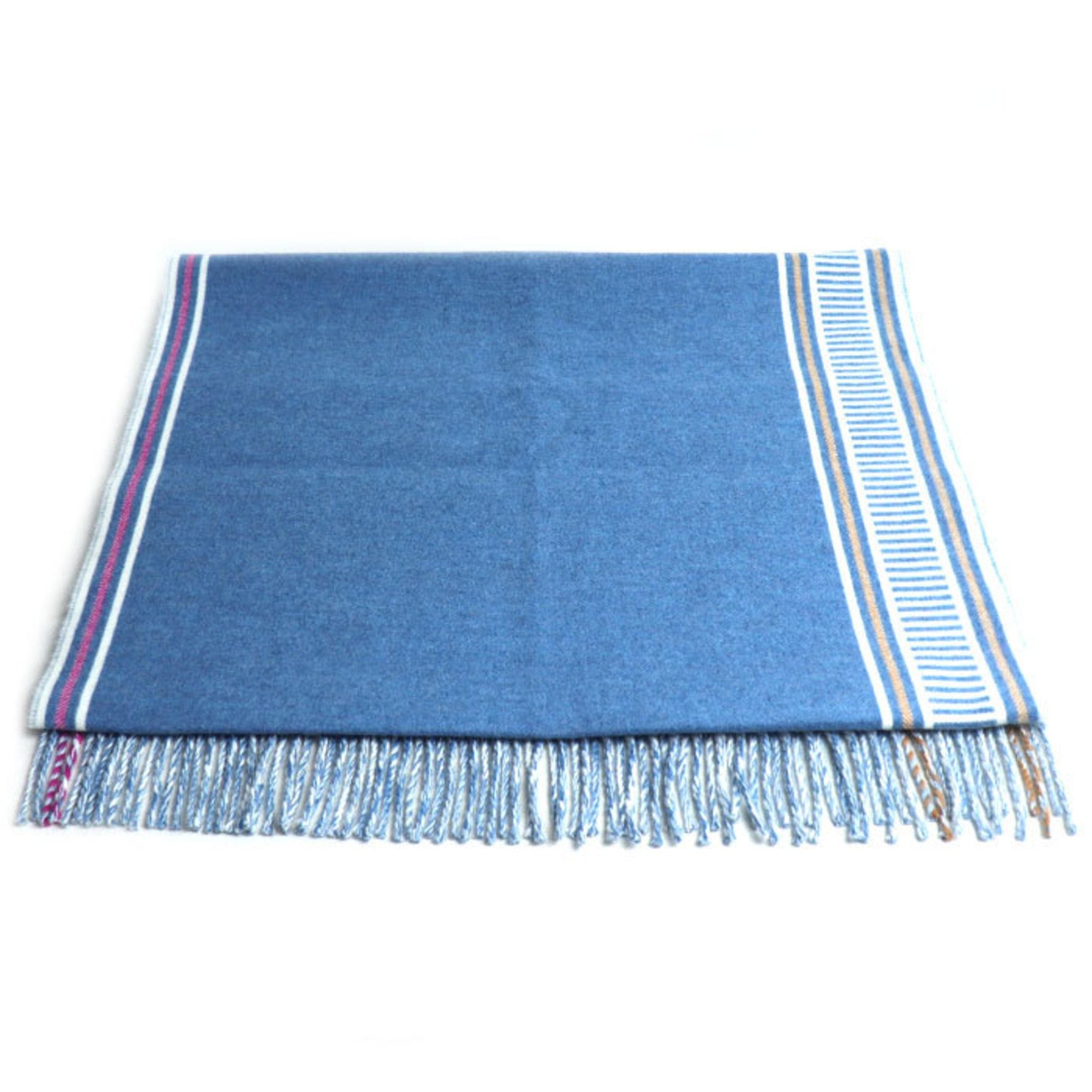 HERMES Lizier Stole, Ciel/Ivory, 02