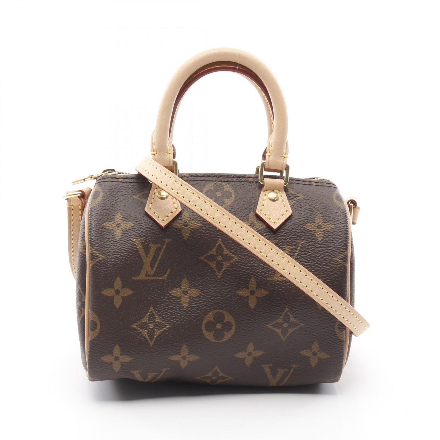 Louis Vuitton Nano Speedy Shoulder Bag, Coated Canvas and Leather, Monogram