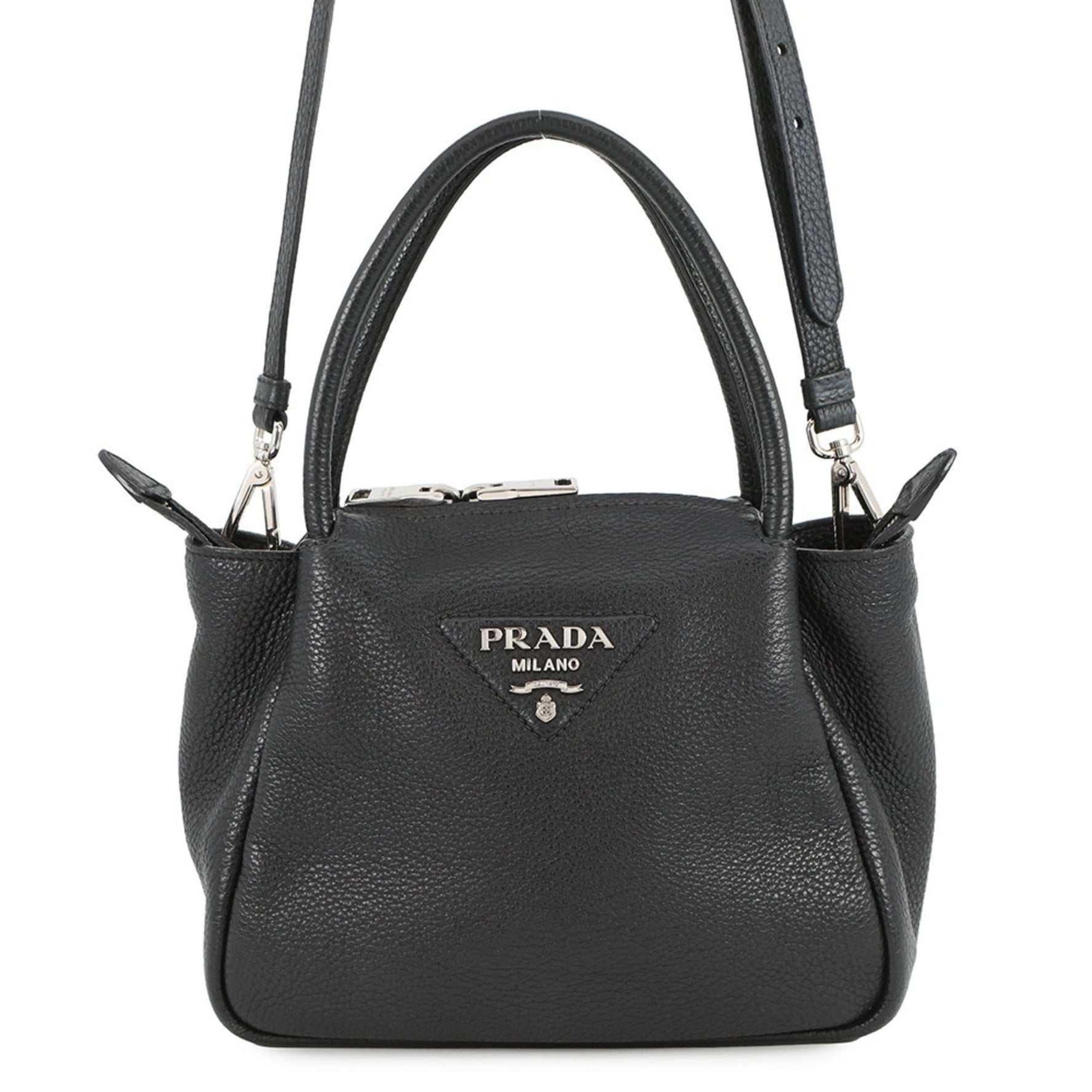 Prada Small Vitello Dino Leather Handbag