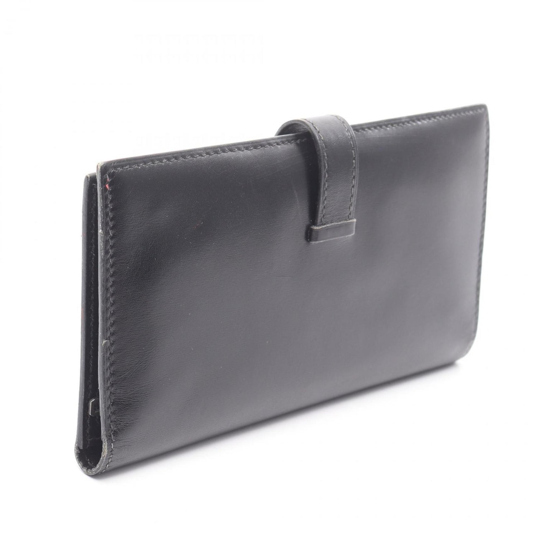 Hermes Hermès Bearn Soufflet Bi-fold Long Wallet in Calfskin Box Calf Leather