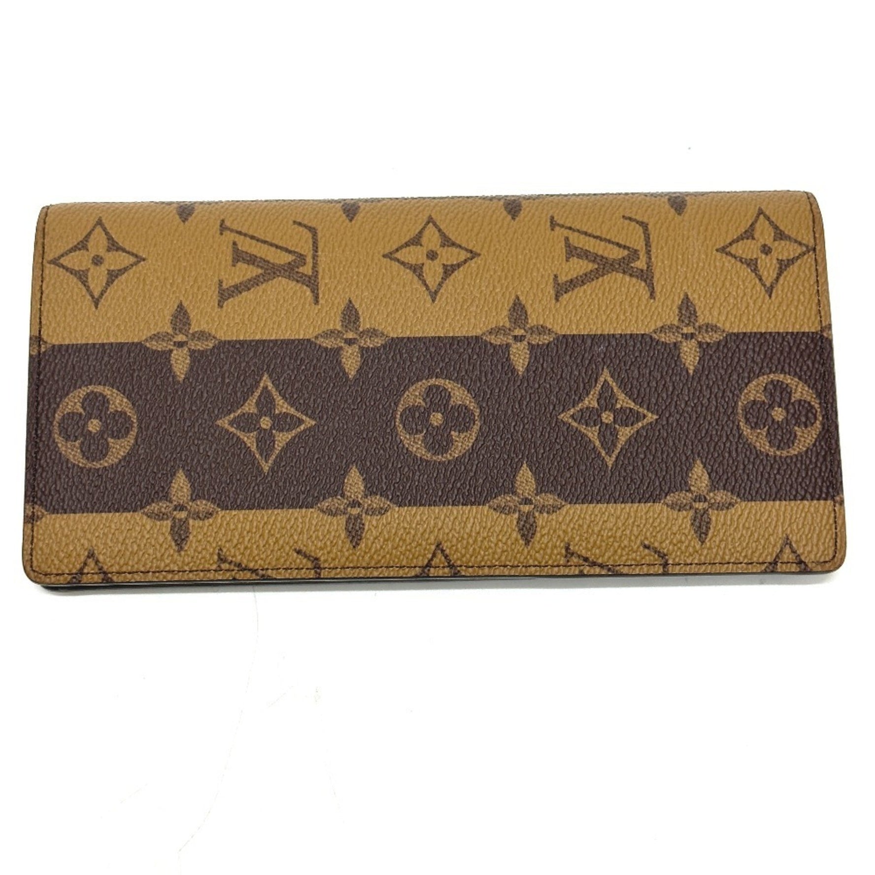 Louis Vuitton Monogram NIGO Collaboration Portefeuille Brazza Long Wallet Bi-fold Canvas Men's Brown