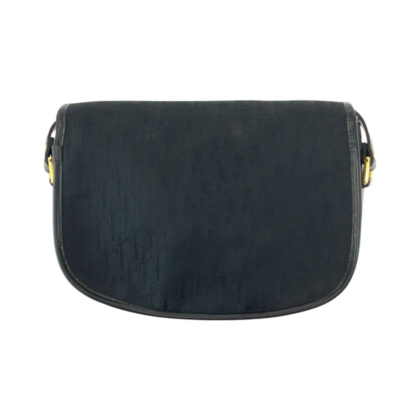 Christian Dior Dior Vintage Trotter Gold Hardware Canvas Leather Shoulder Bag Pochette