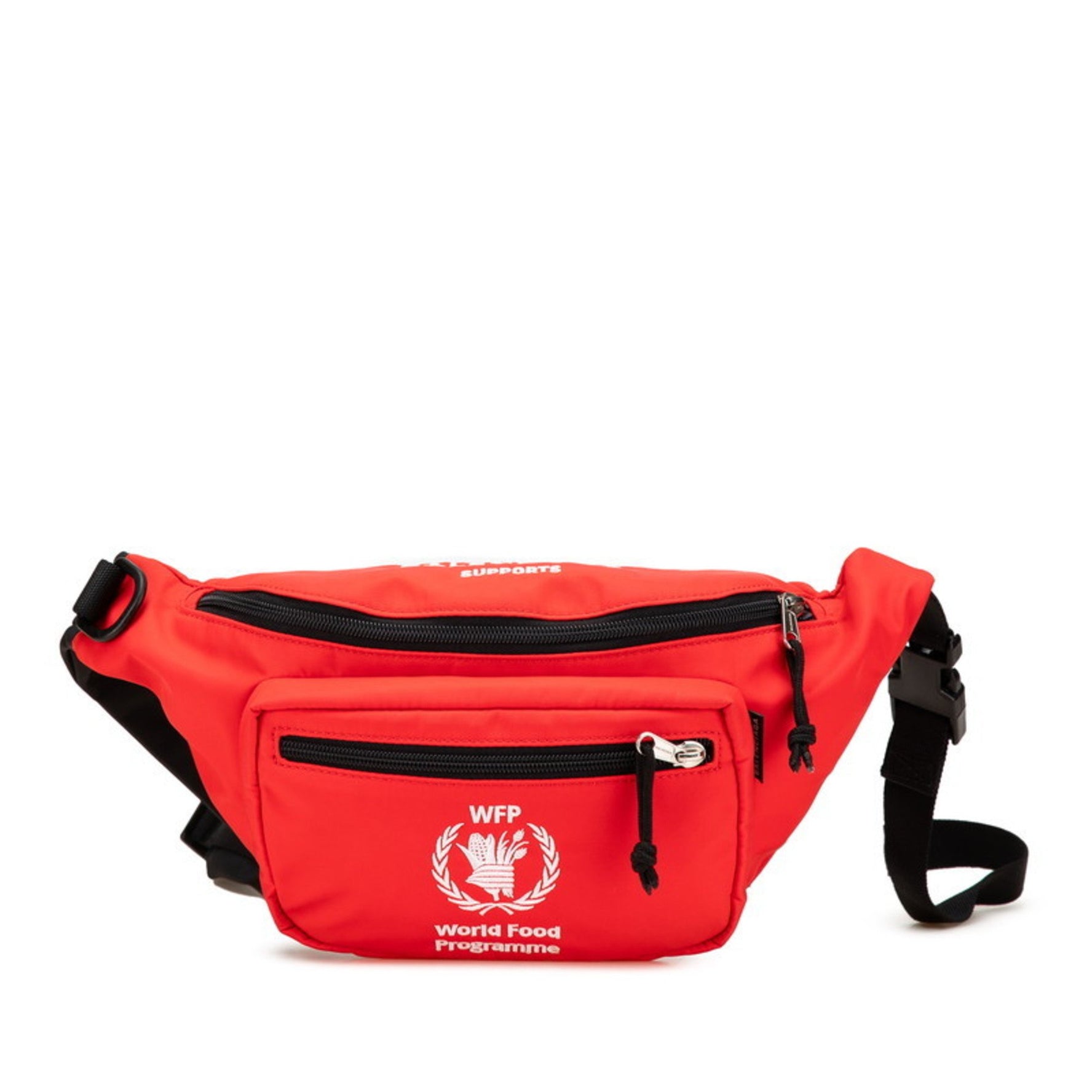 Balenciaga World Food Programme (WFP) Body Bag/Waist Bag Red/Black Nylon