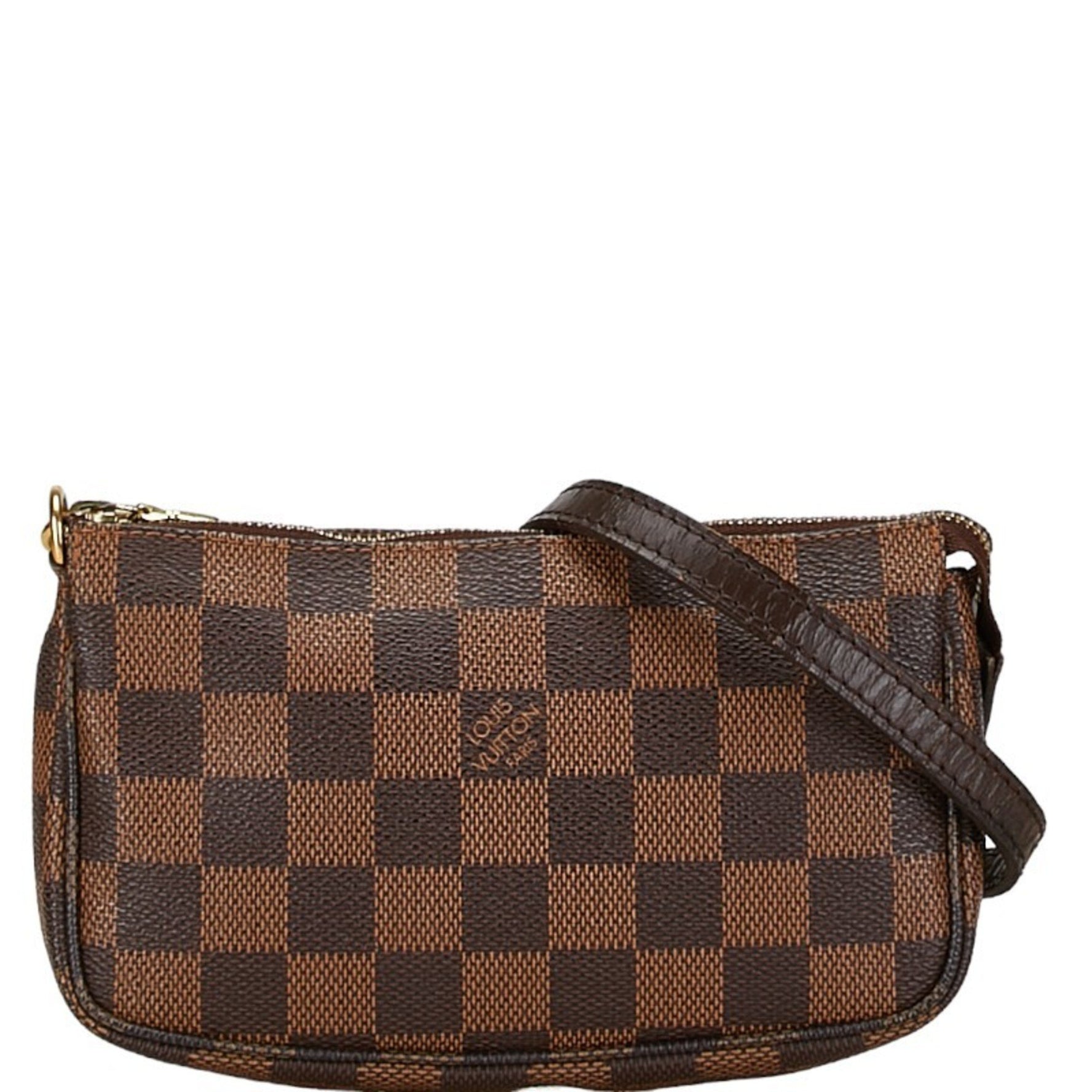 Louis Vuitton Damier Pochette Accessory Pouch Handbag PVC Leather