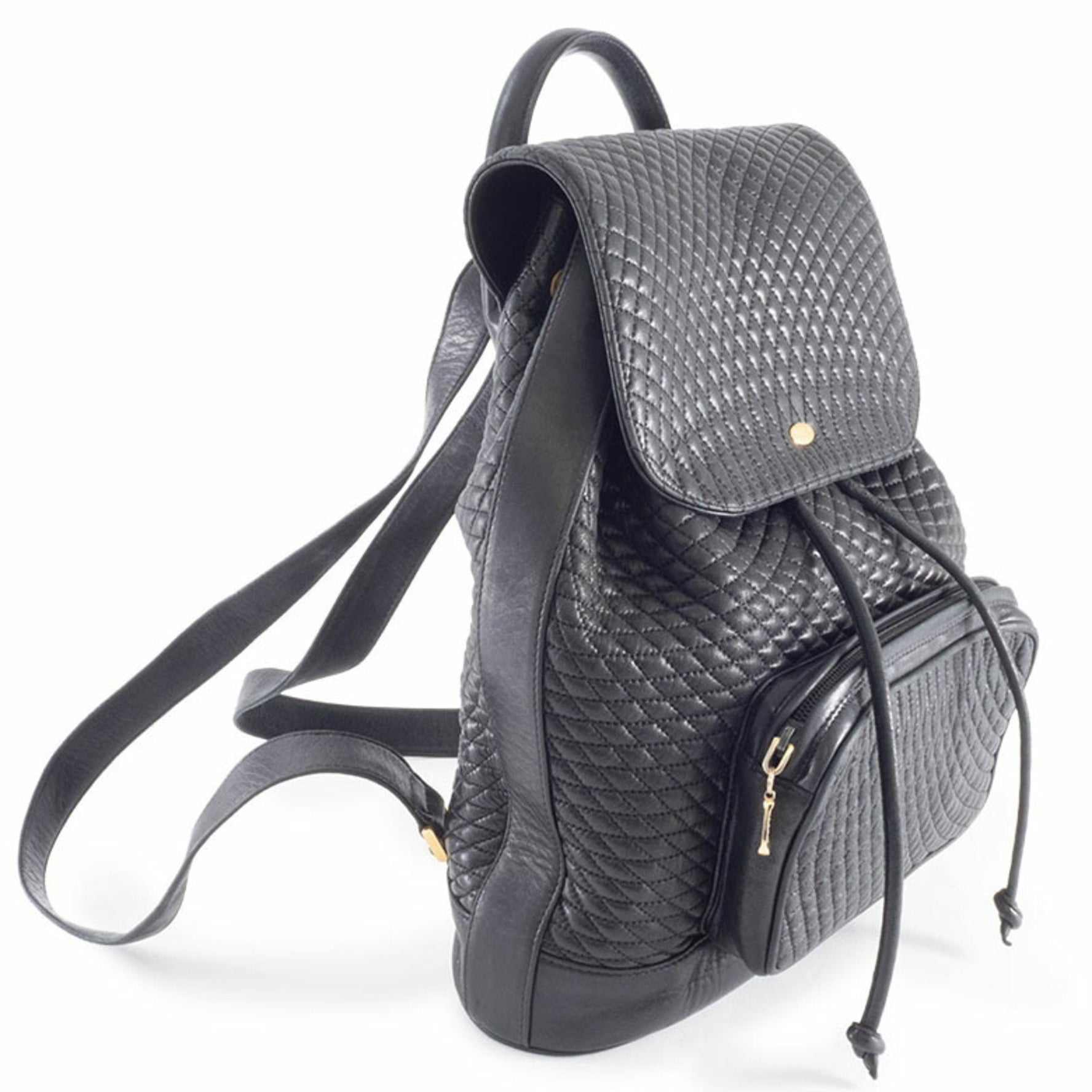 Bally quilted backpack in leather
