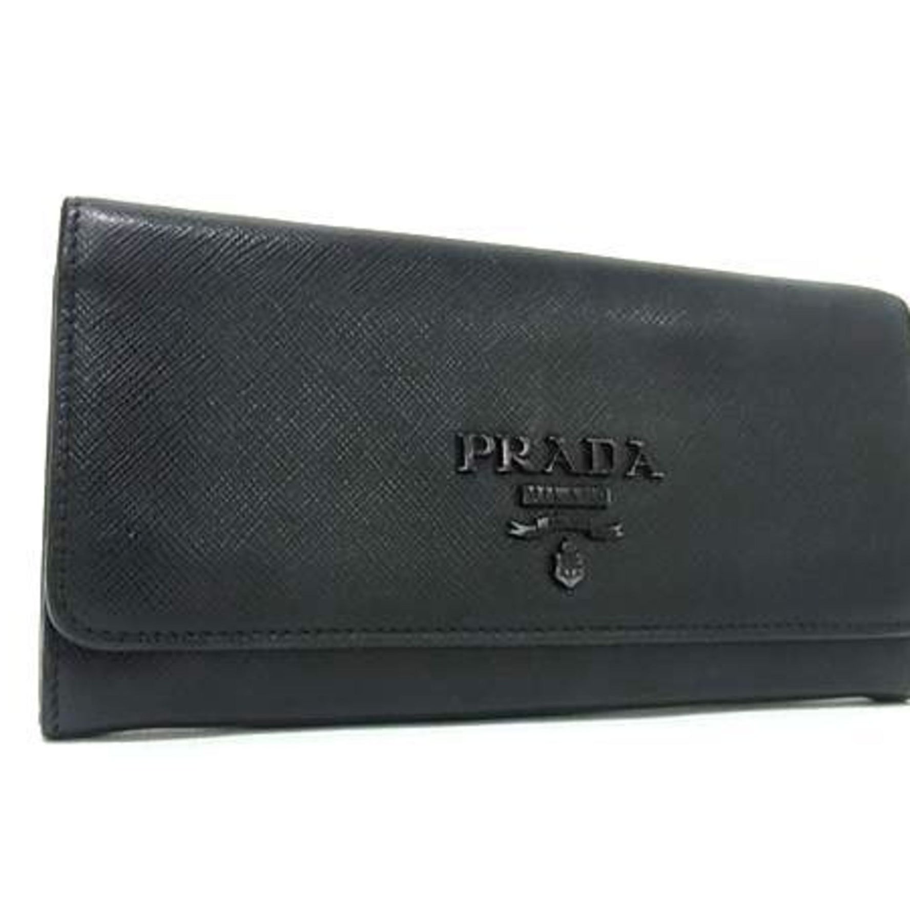 PRADA SAFFIANO METAL ORO Leather Long Wallet