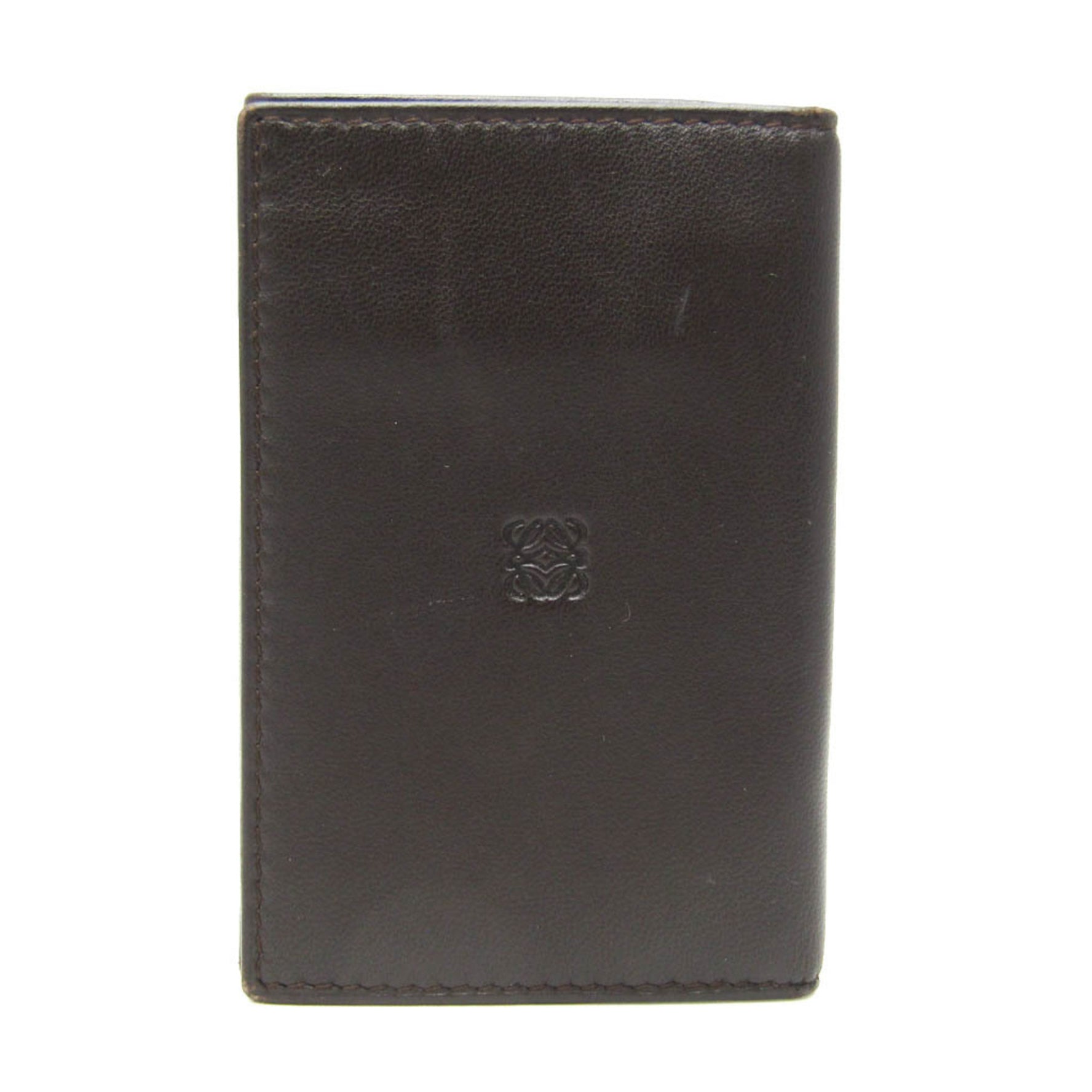 Loewe Leather Card Case Dark Brown