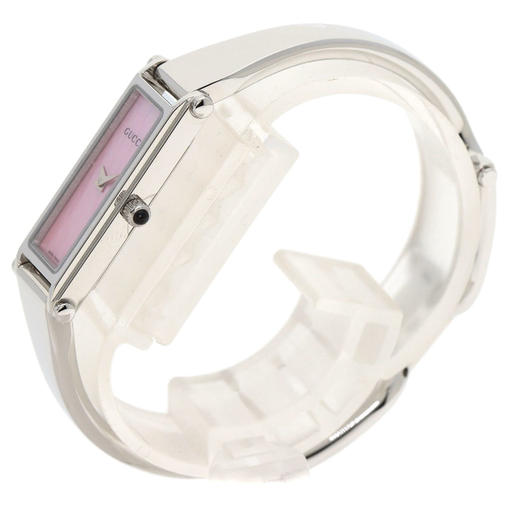 Gucci Square Face Watch Stainless Steel SS Ladies