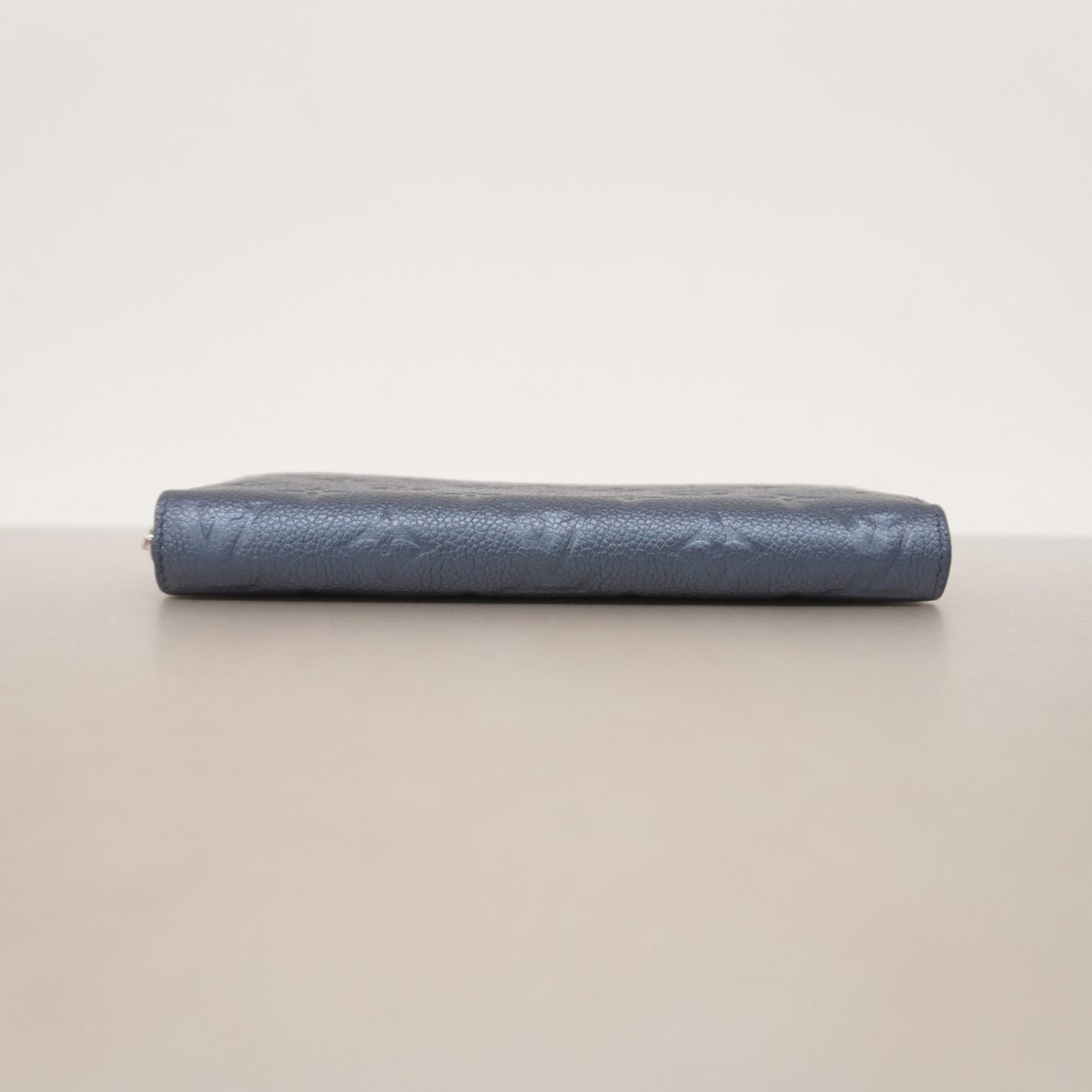 Louis Vuitton Monogram Empreinte Zippy Wallet Metallic Blue