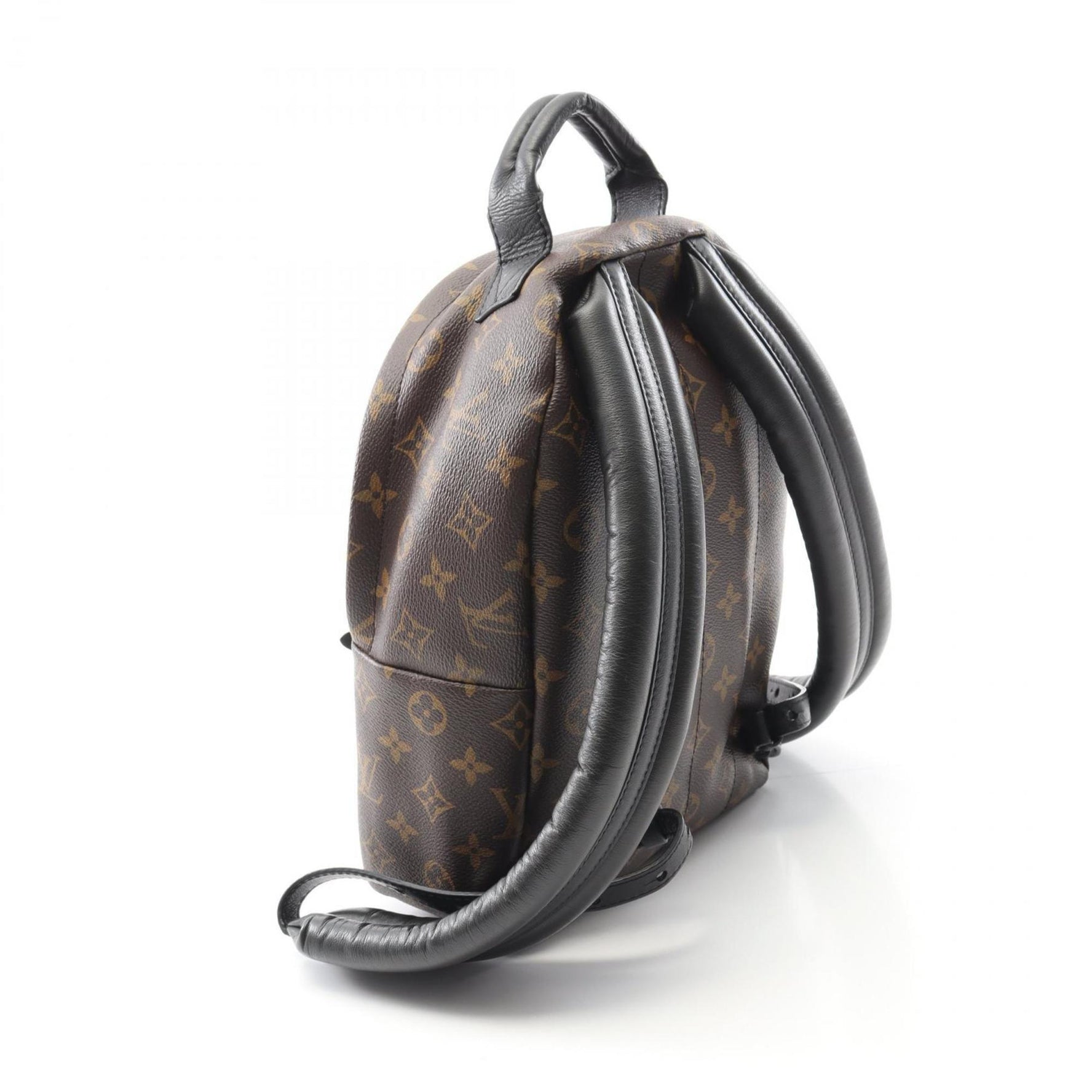 Louis Vuitton Palm Springs PM Backpack, Coated Canvas and Leather, Monogram, Brown Black
