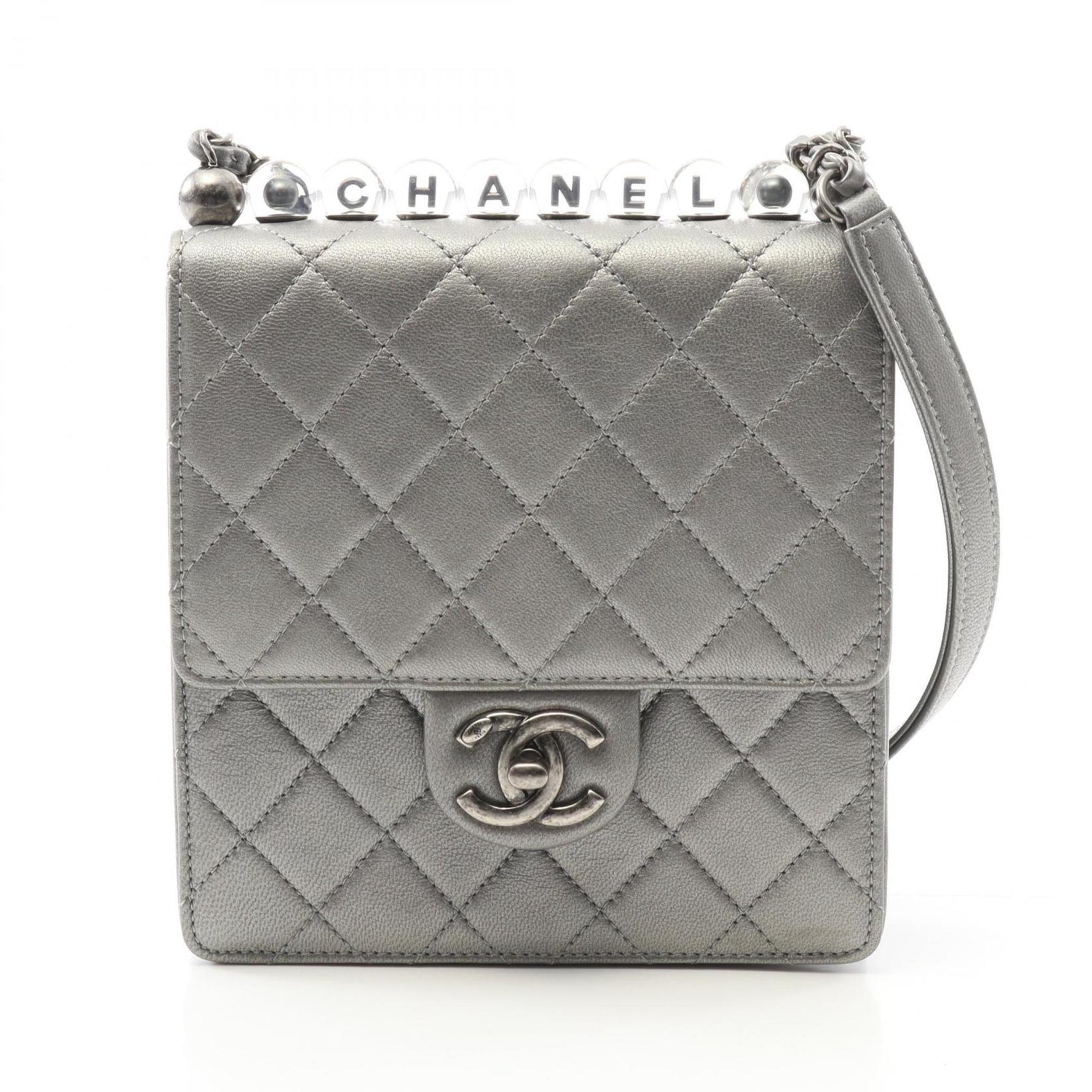 CHANEL Matelasse Shoulder Bag, Leather