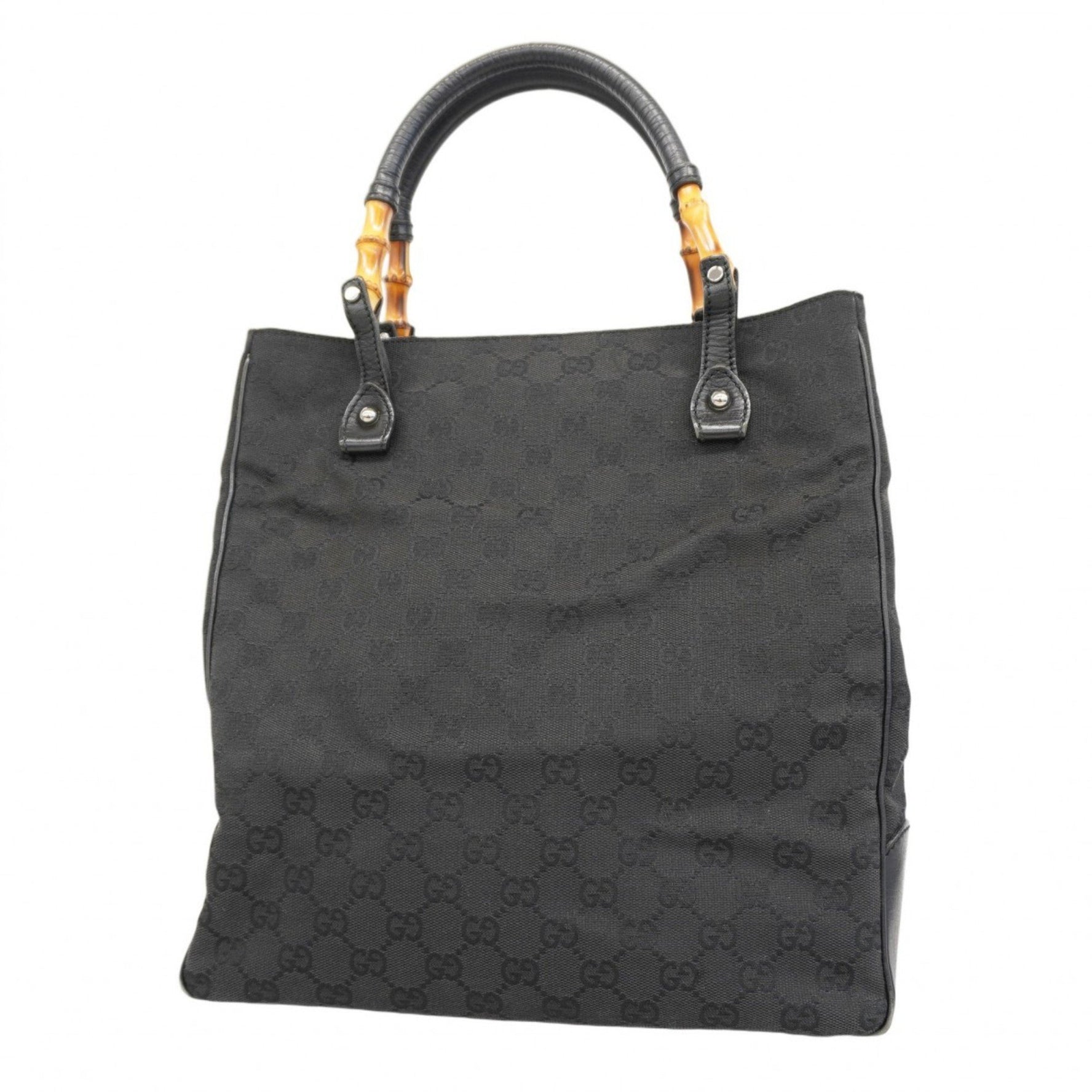 Gucci GG Canvas Bamboo Tote Bag