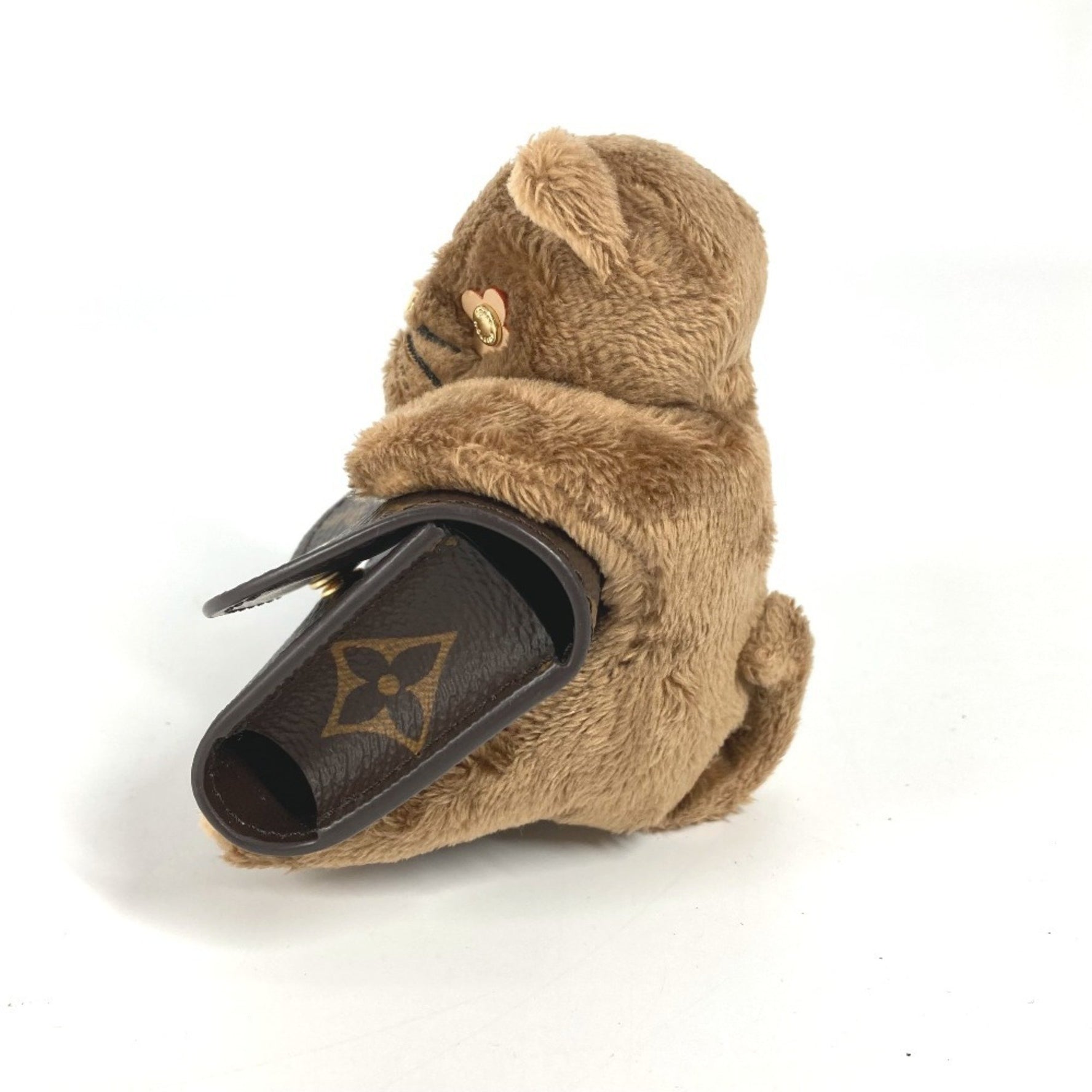 Louis Vuitton Monogram Cat Bag Charm LV Cute Keychain Canvas Fur