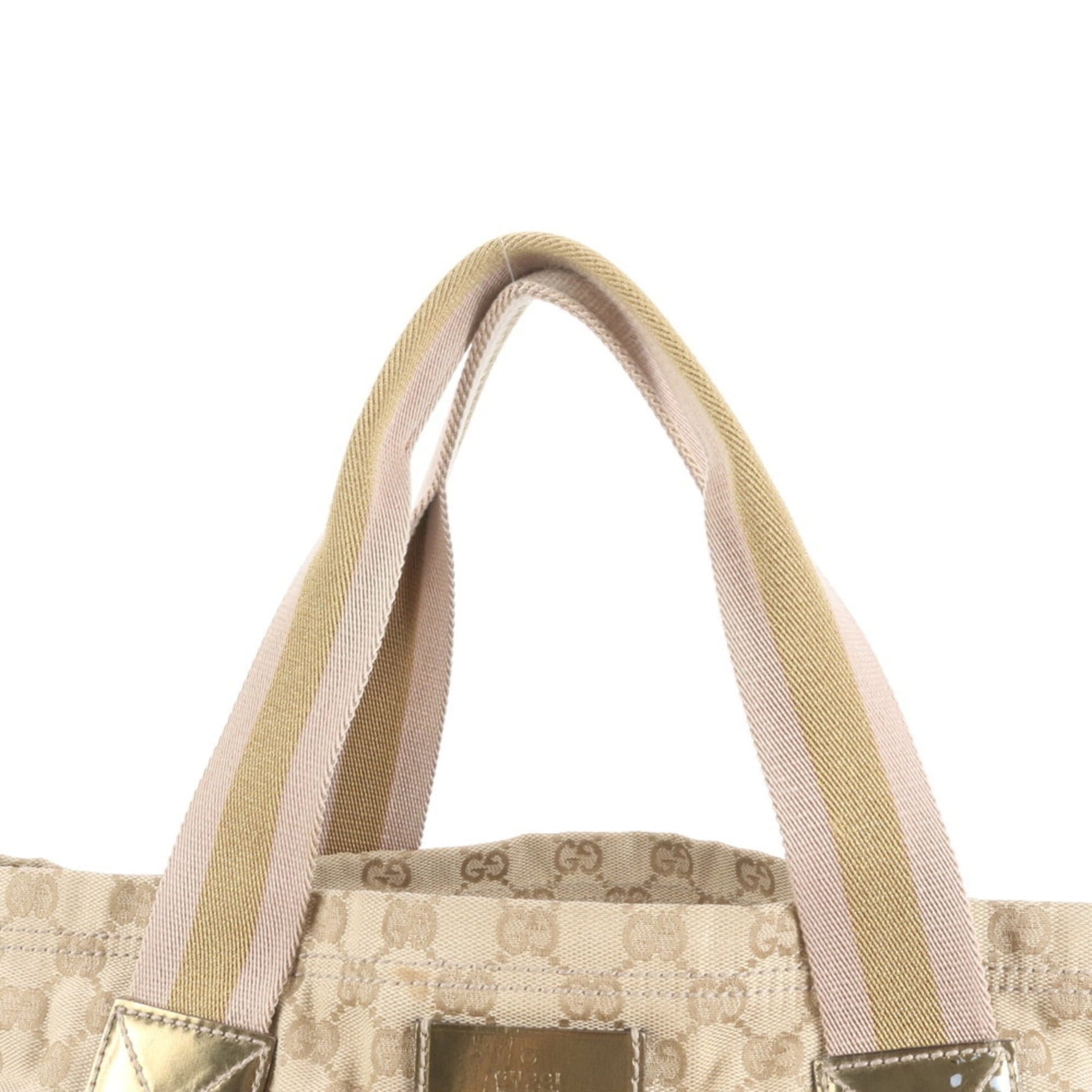 Gucci GG Canvas and Leather Tote Bag, Shoulder Handbag