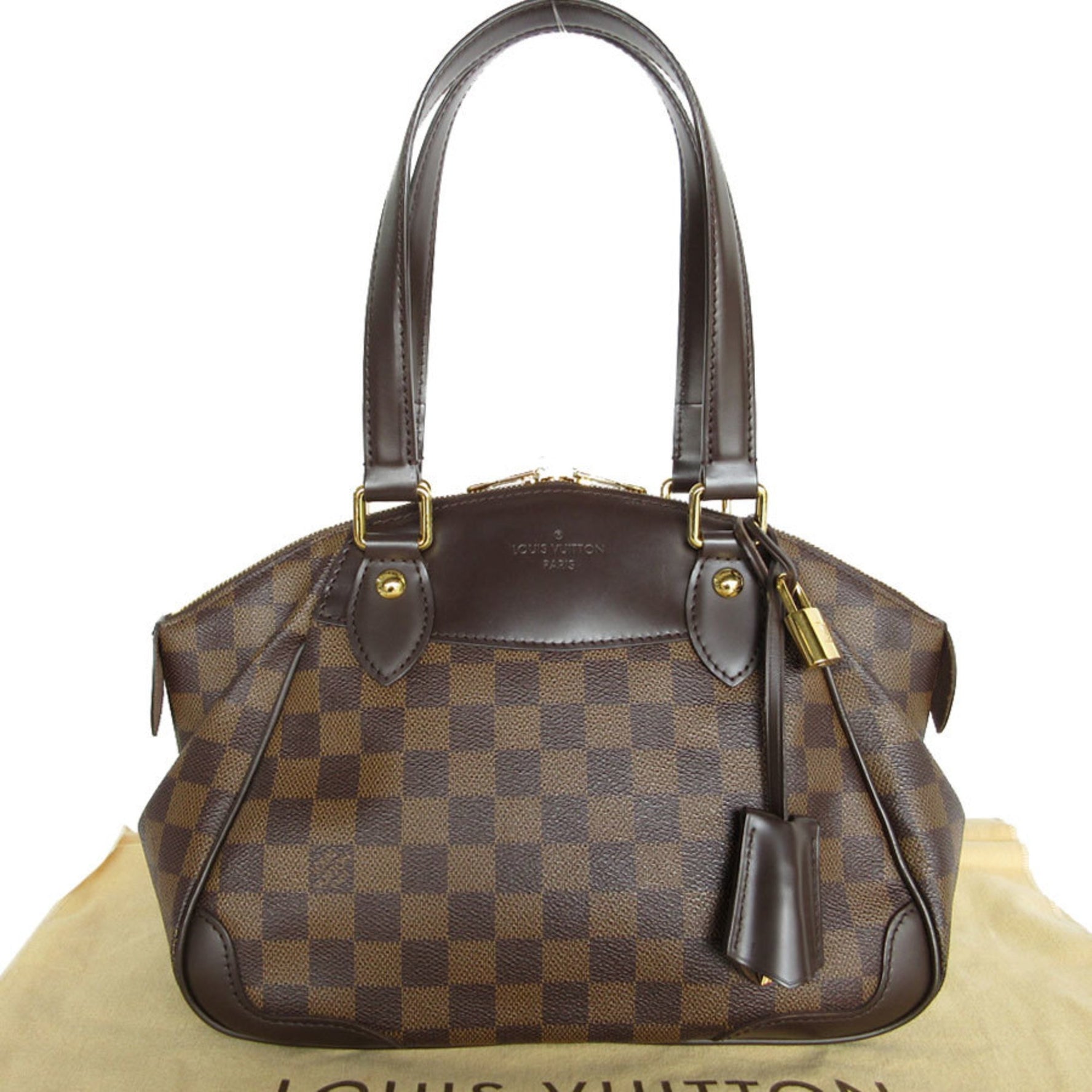 Louis Vuitton Handbag Damier Verona PM Canvas Gold