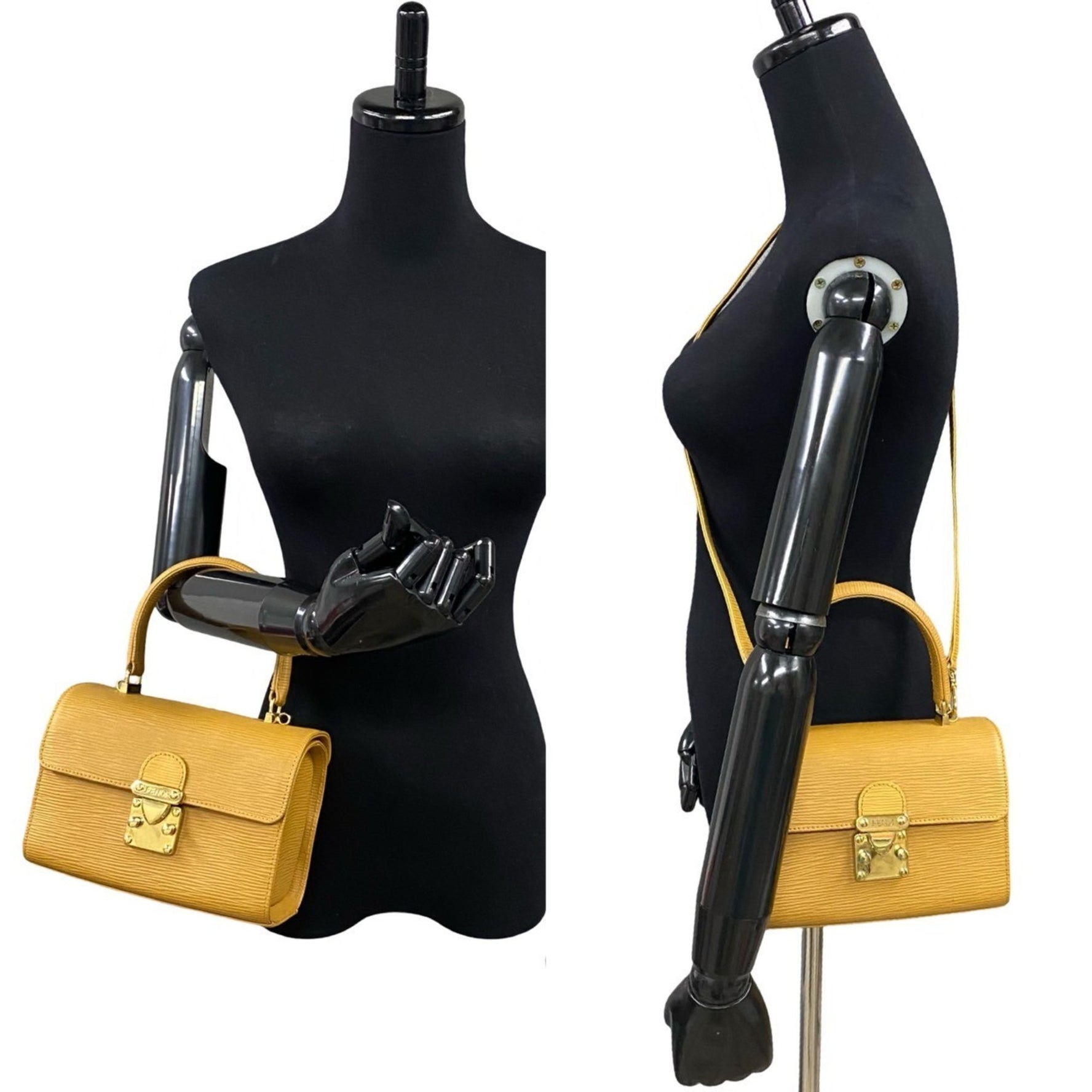 FENDI logo hardware, genuine Epi leather, handbag, mini tote bag, shoulder