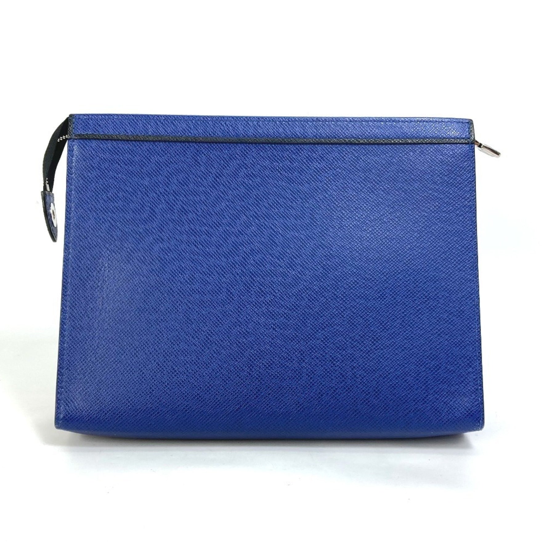 Louis Vuitton Taiga Pochette Voyage MM Pouch Second Bag in Leather, Men's Cobalt
