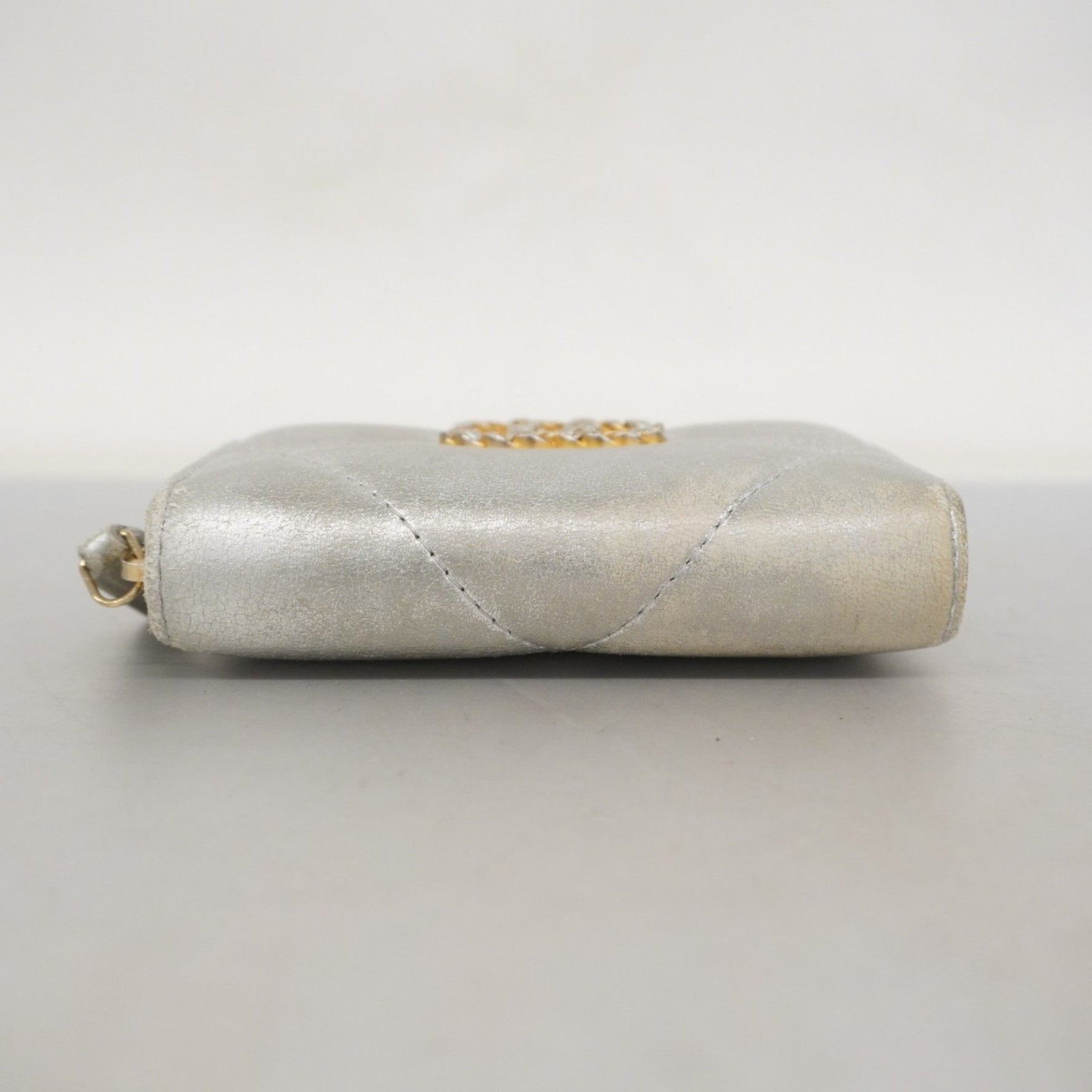 Chanel Wallet/Coin Case 19 Lambskin Silver